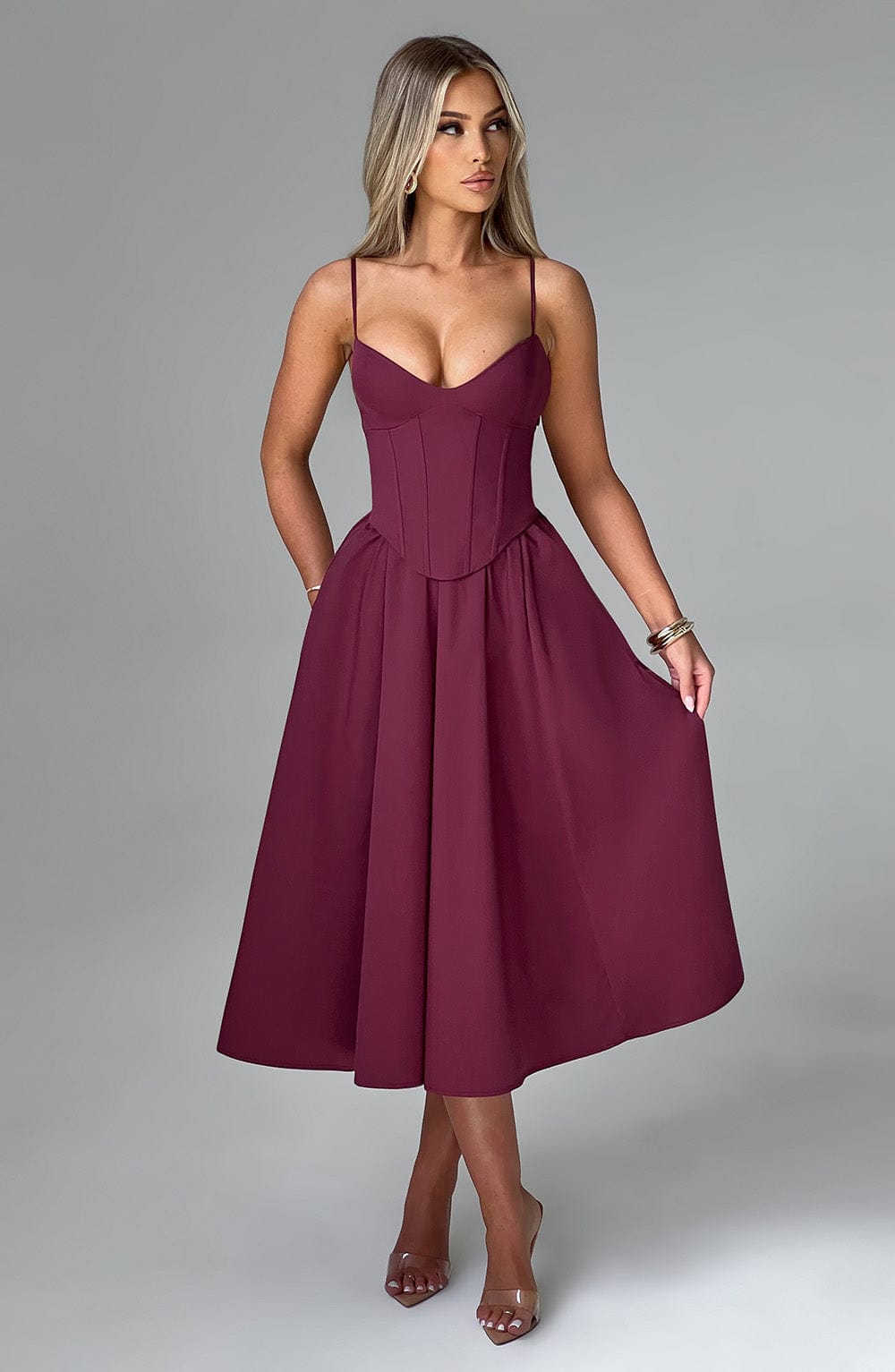 Mariella Midi Kiraz Elbise