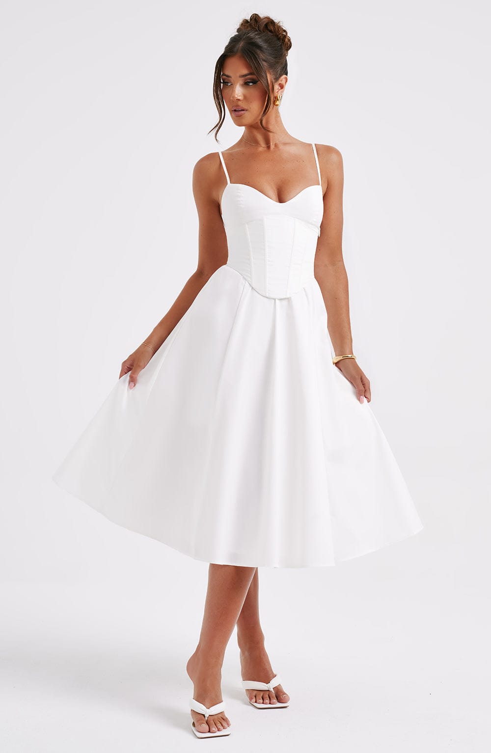 Mariella Midi Krem Elbise