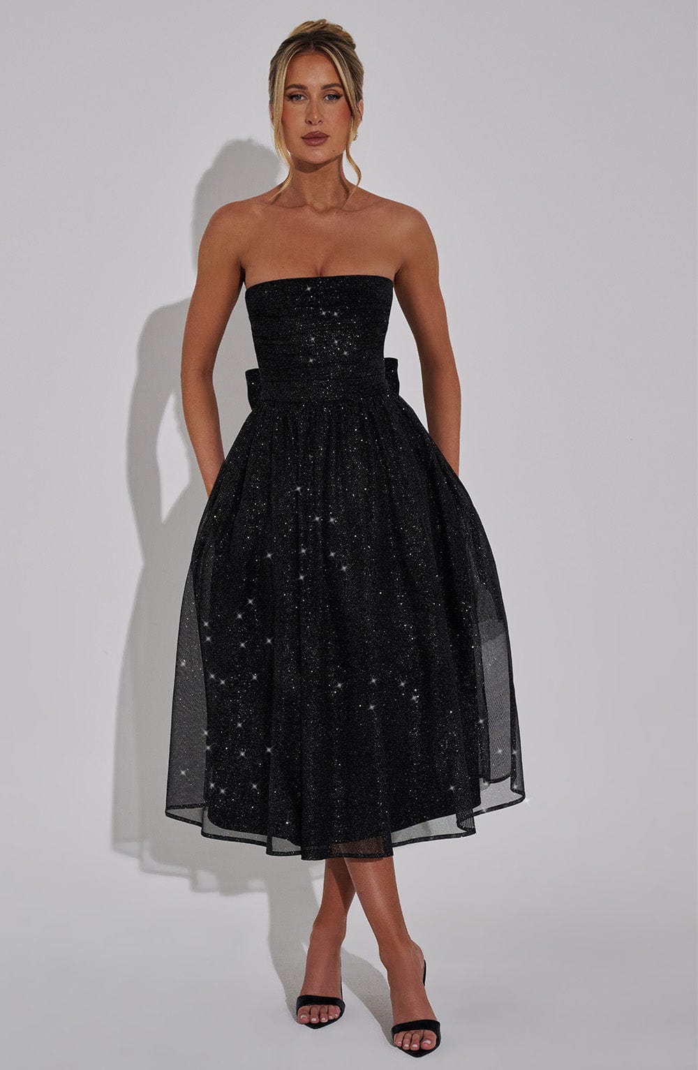 Marissa Midi Siyah Elbise