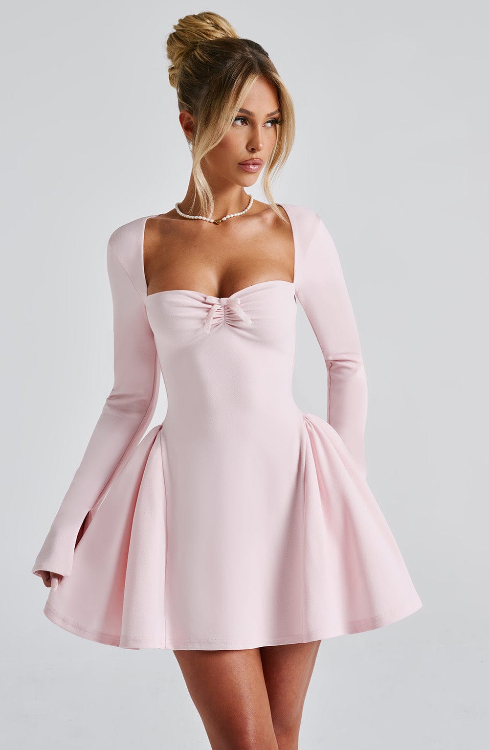 Megan Mini Pembe Elbise