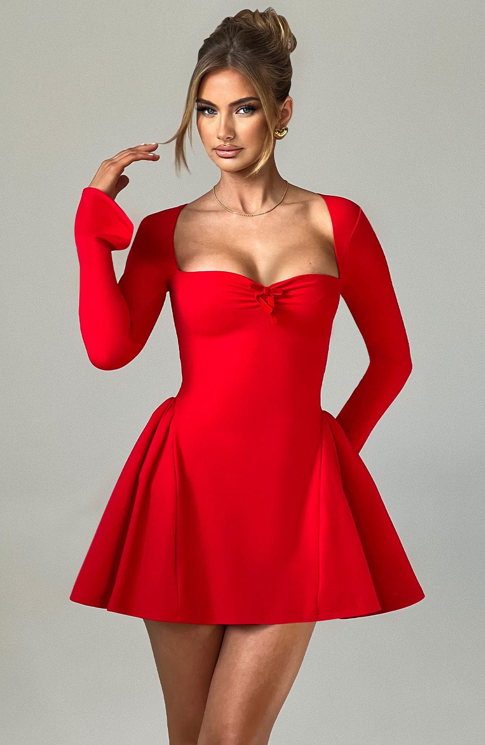 Kırmızı Megan Mini Elbise