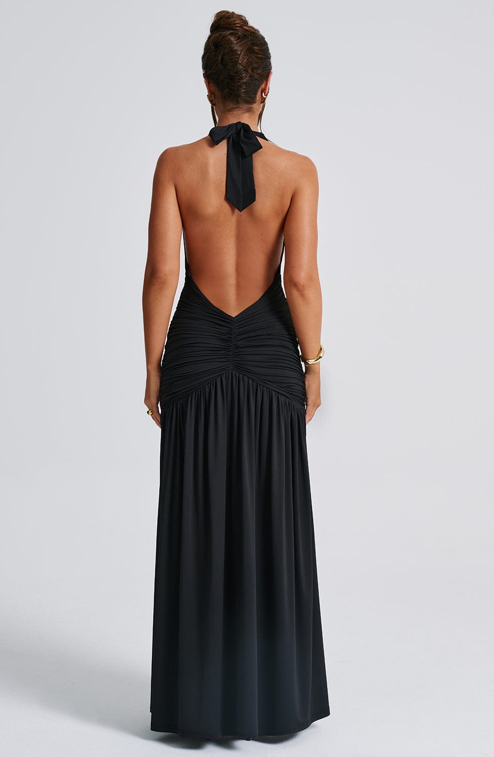 Melania Siyah Maxi Elbise