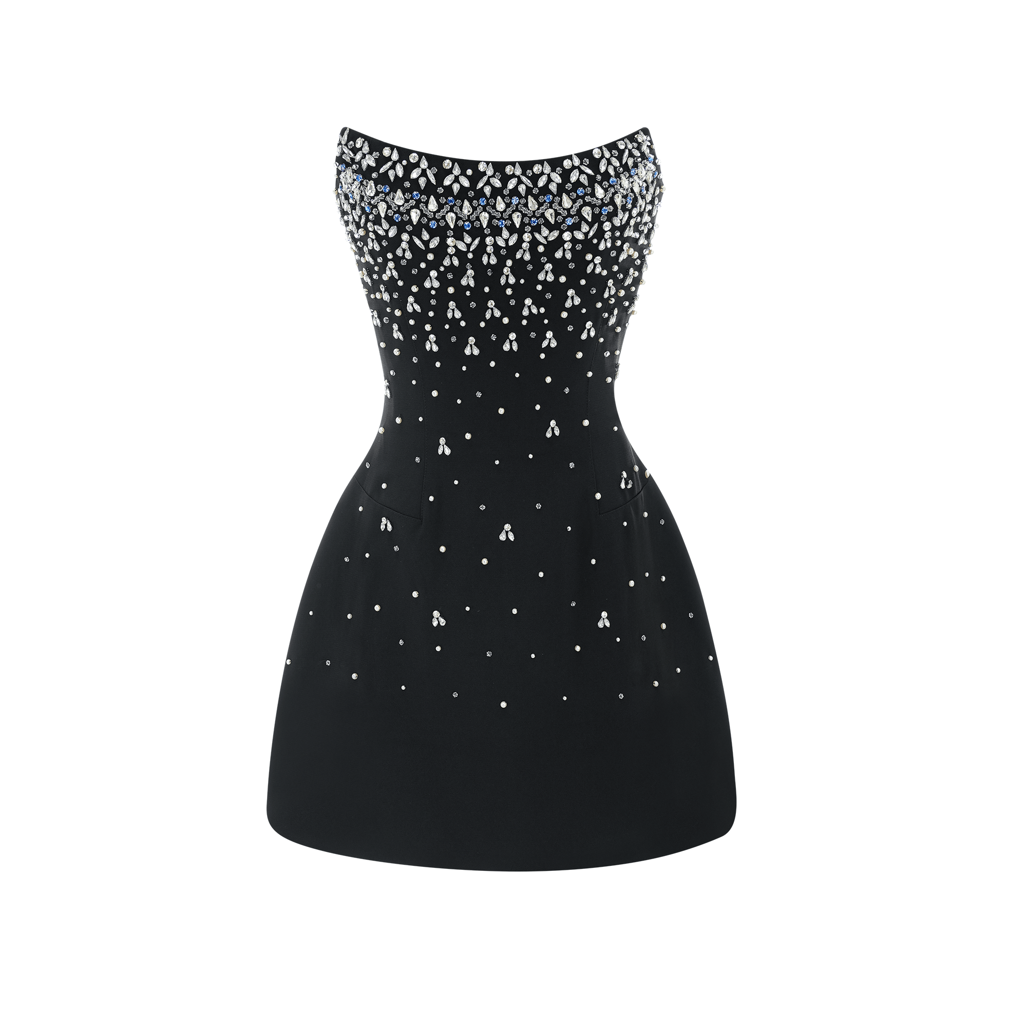 Bella Kristal Taşlı Mini Elbise