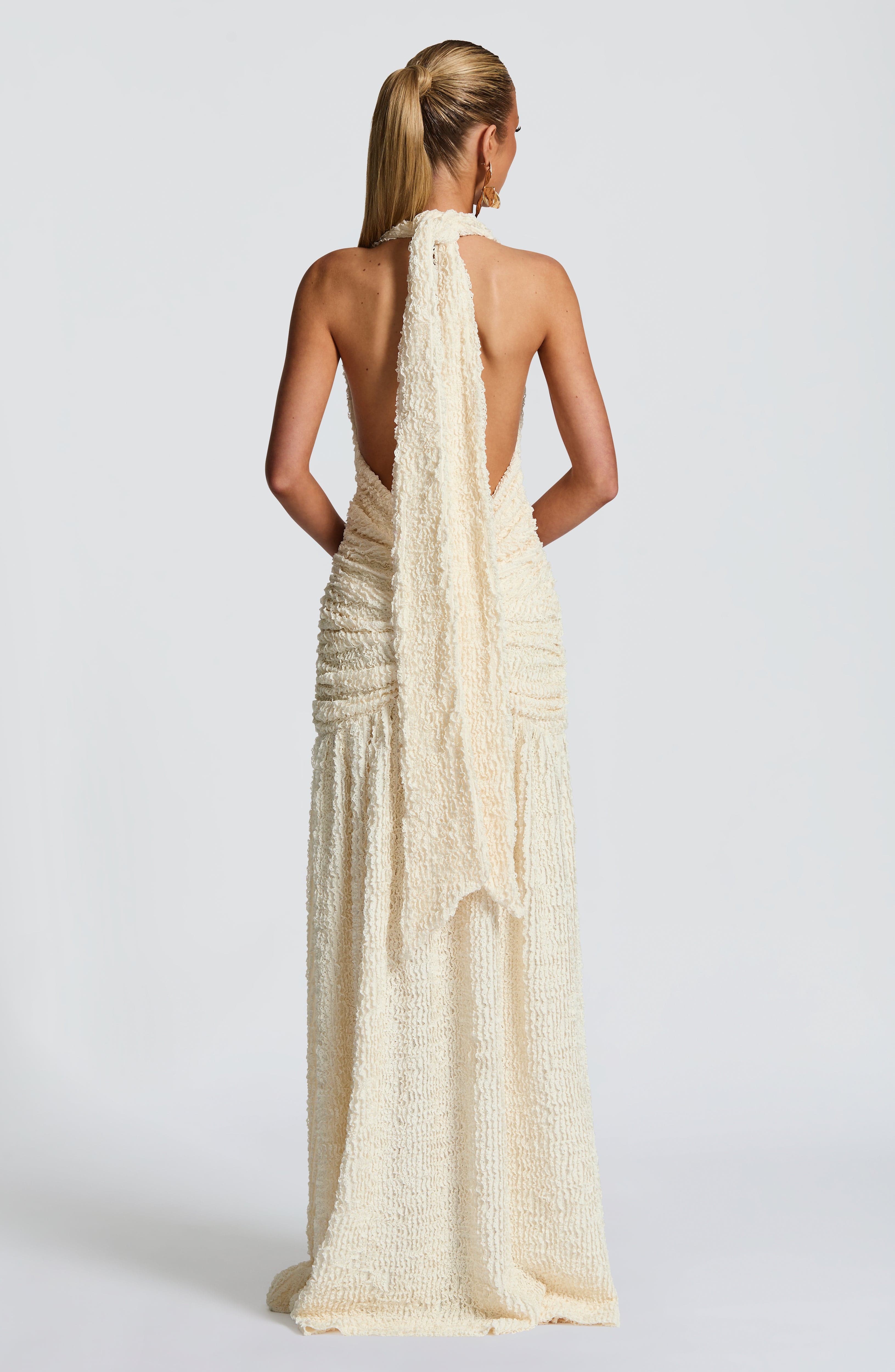 Minerva Maxi Krem Elbise