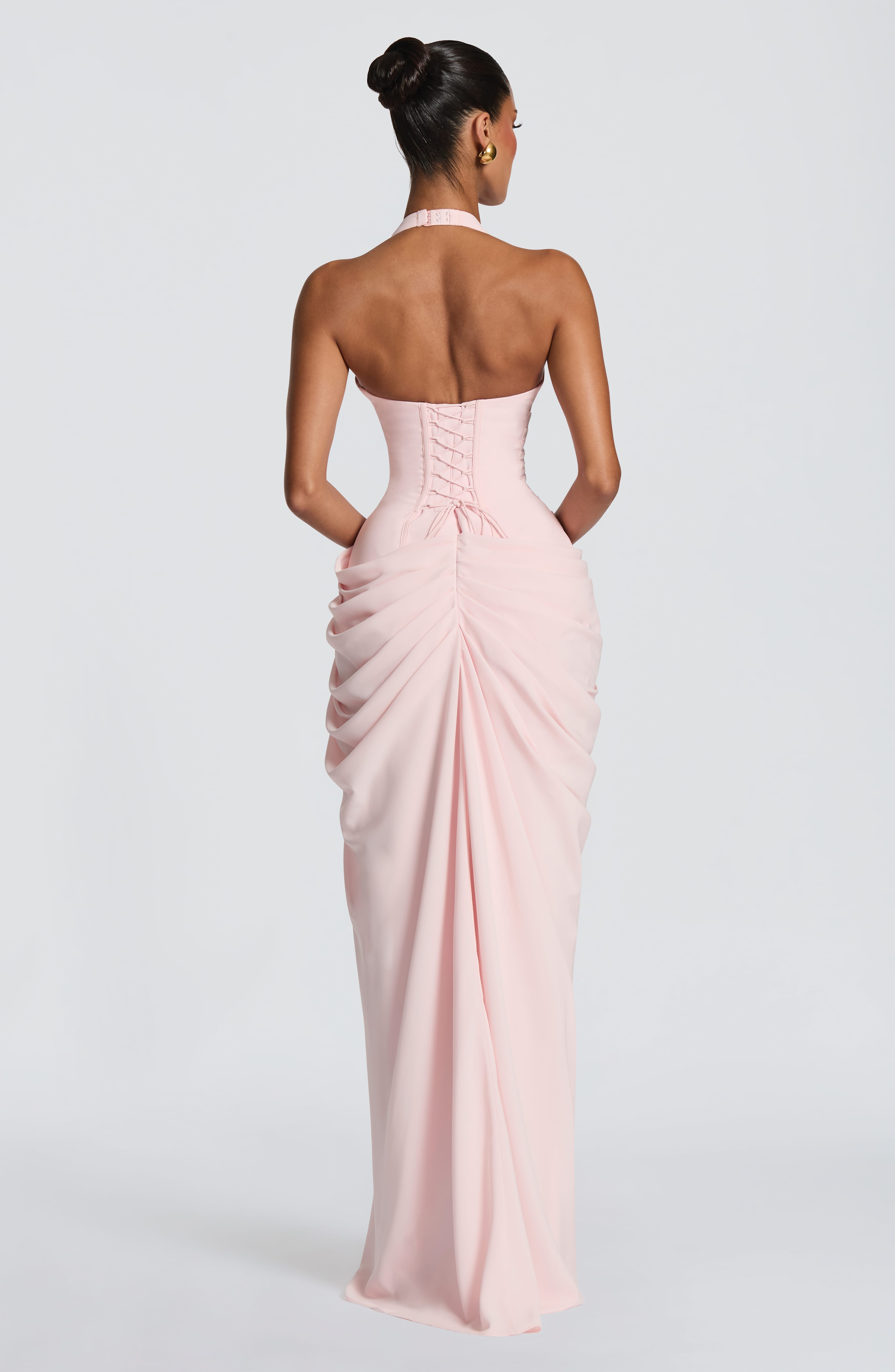Amara Maxi Elbise - Pudra