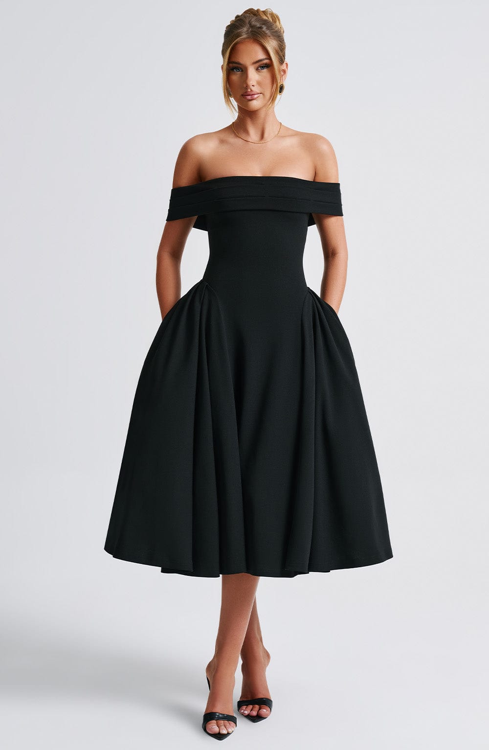 Miranda Midi Siyah Elbise