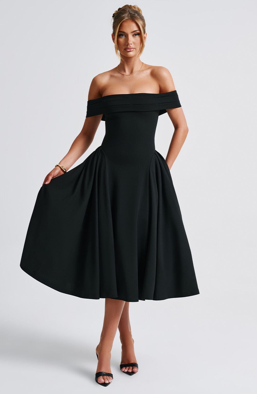 Miranda Midi Siyah Elbise