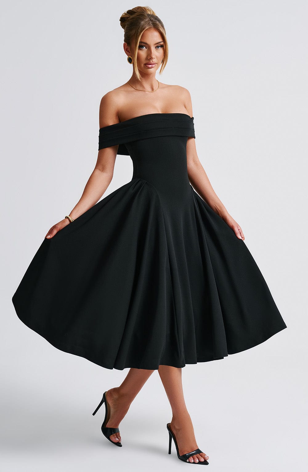Miranda Midi Siyah Elbise