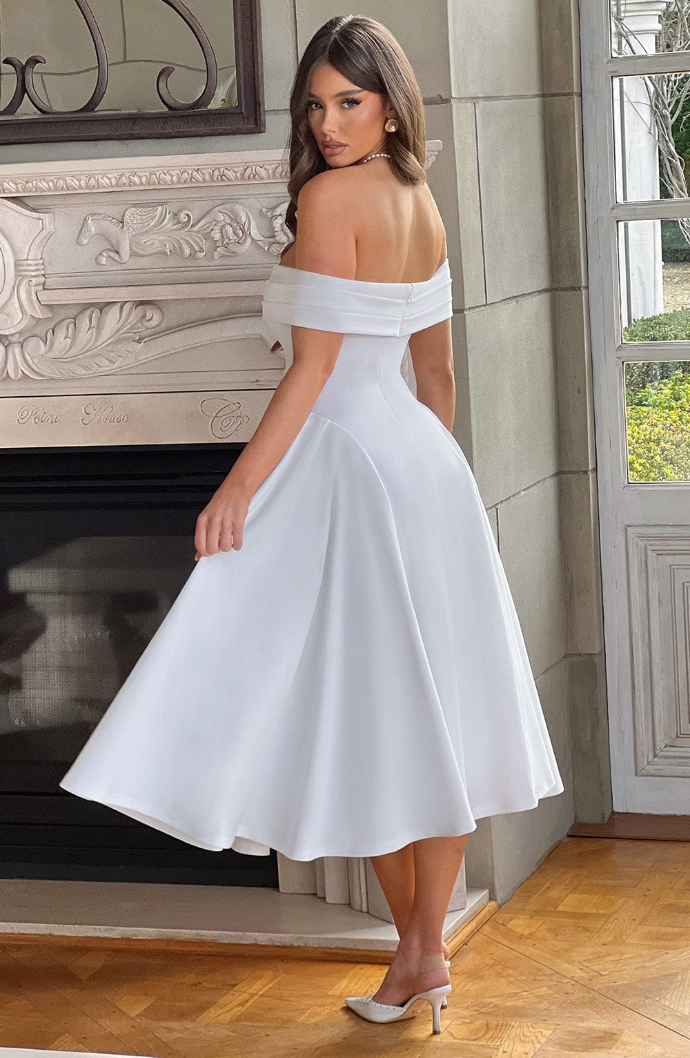 Miranda Midi Krem Elbise