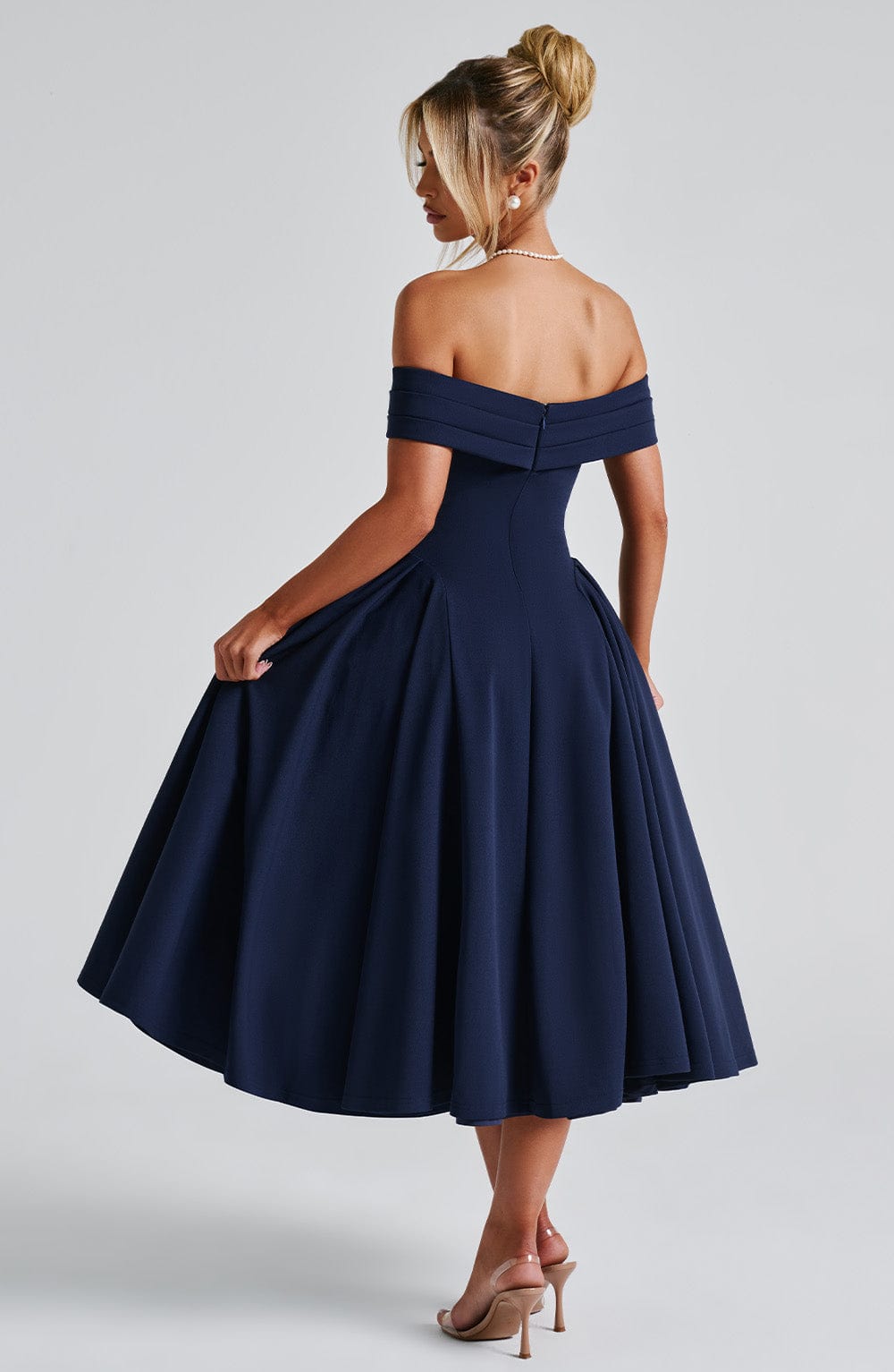 Lacivert Miranda Midi Elbise