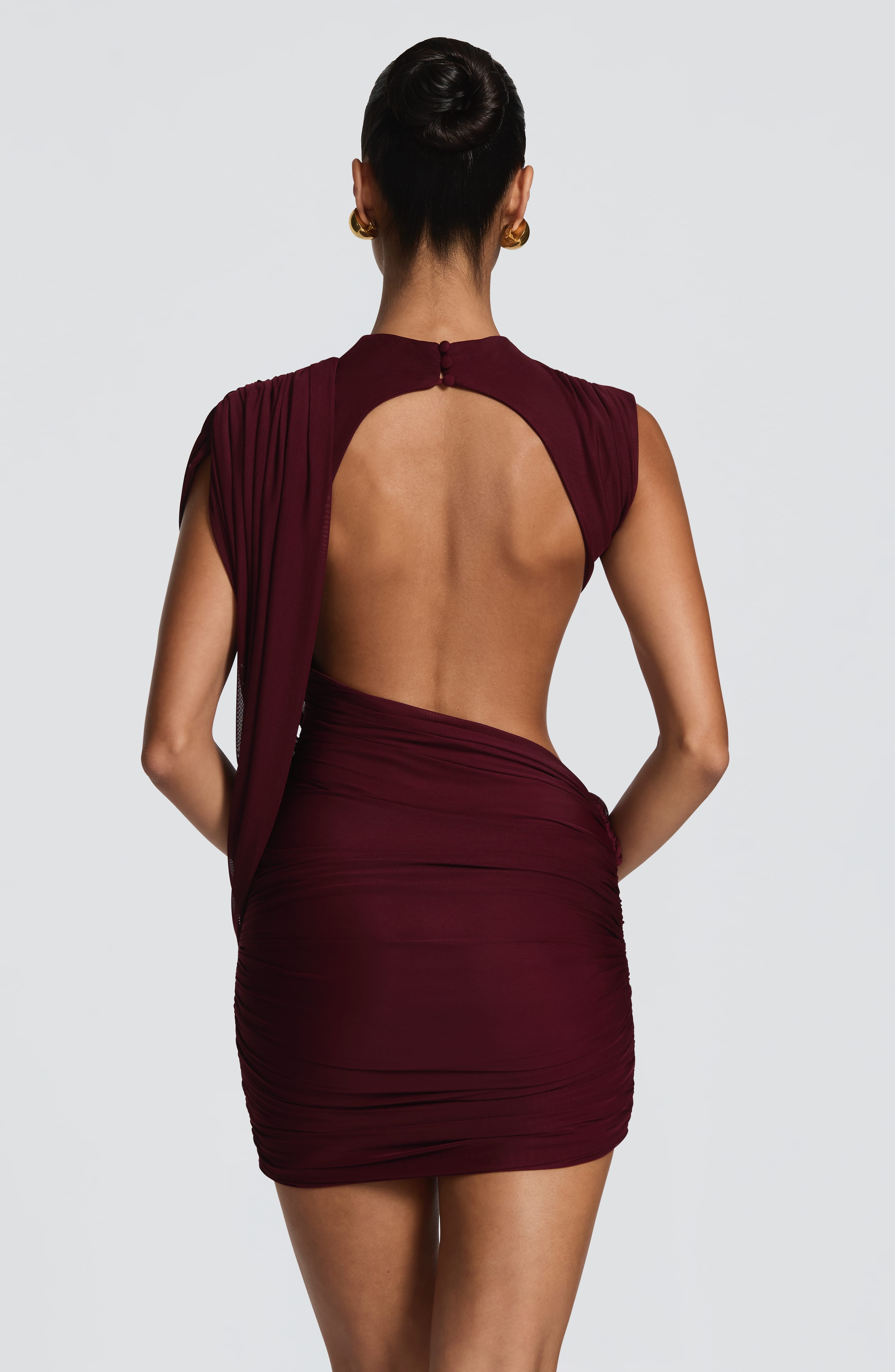 Mireya Mini Elbise - Parlak Kiraz