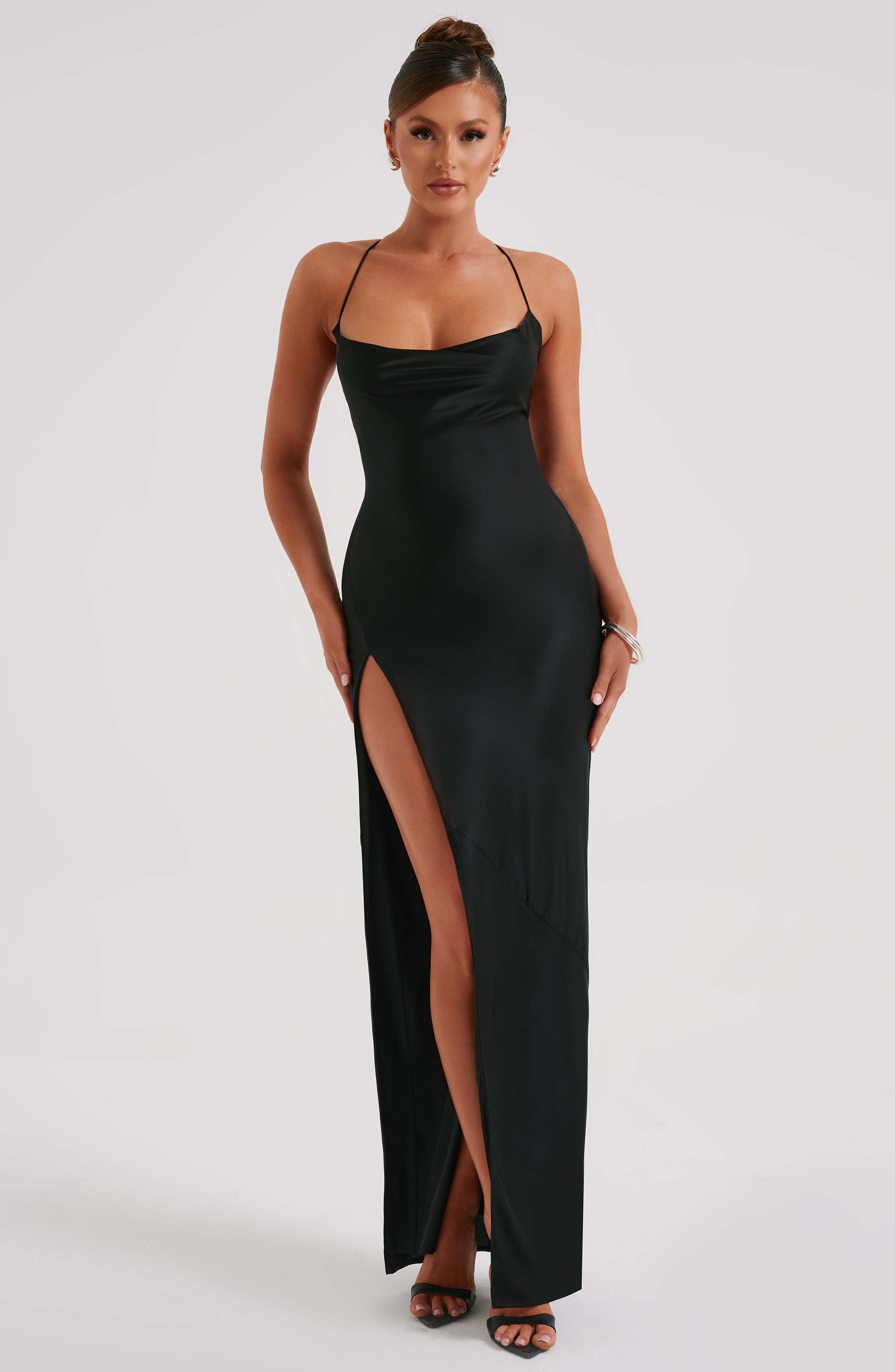 Misha Maxi Siyah Elbise