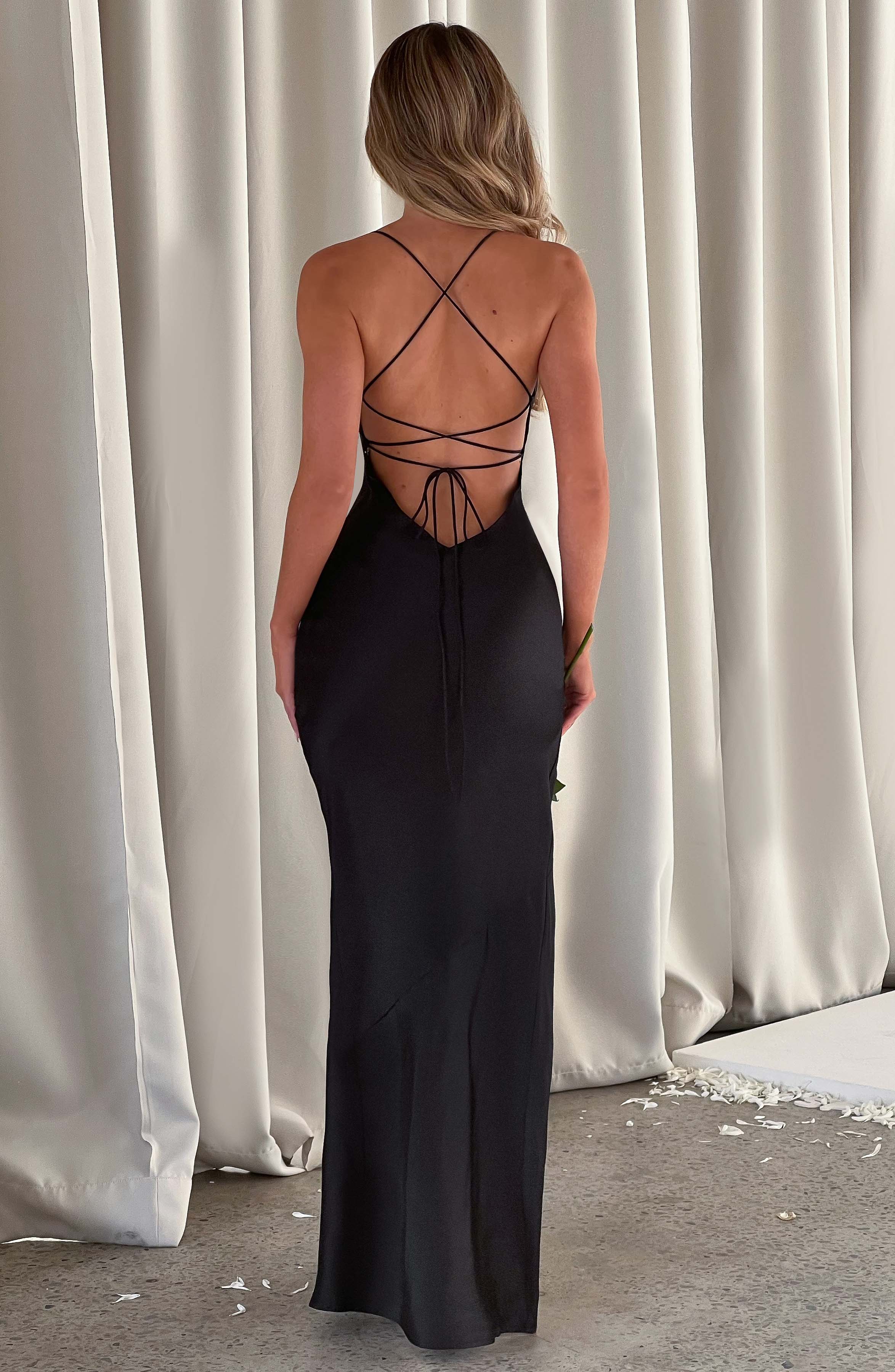 Misha Maxi Siyah Elbise