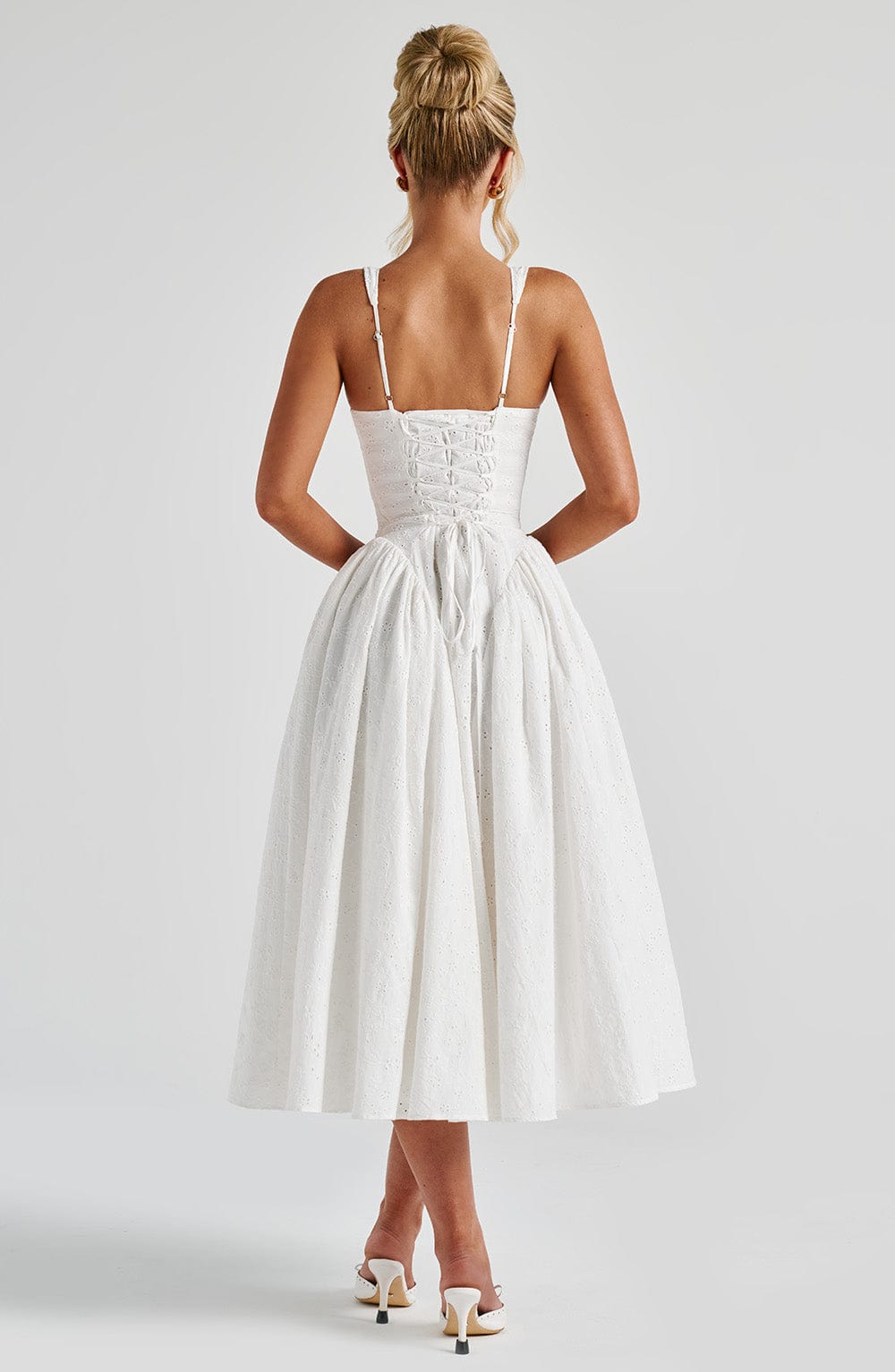 Monroe Midi Krem Elbise