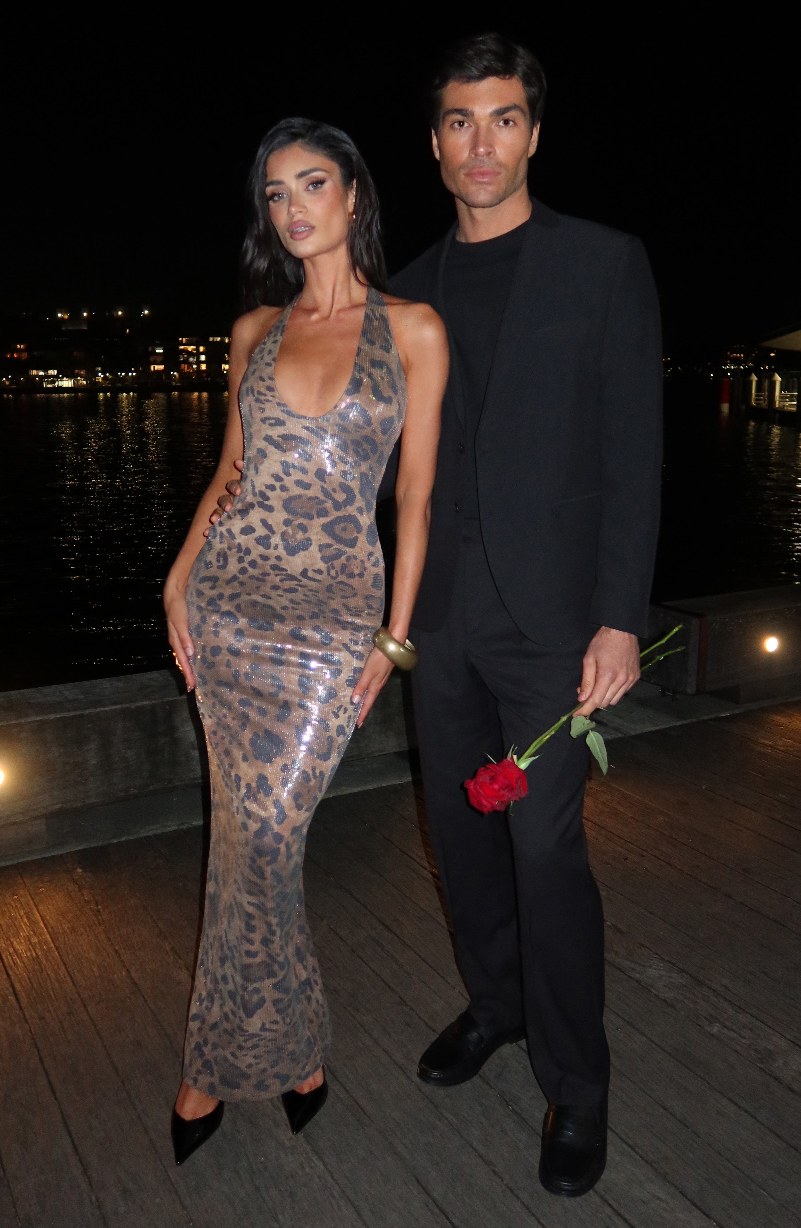 Leopar Desenli Morena Maxi Elbise