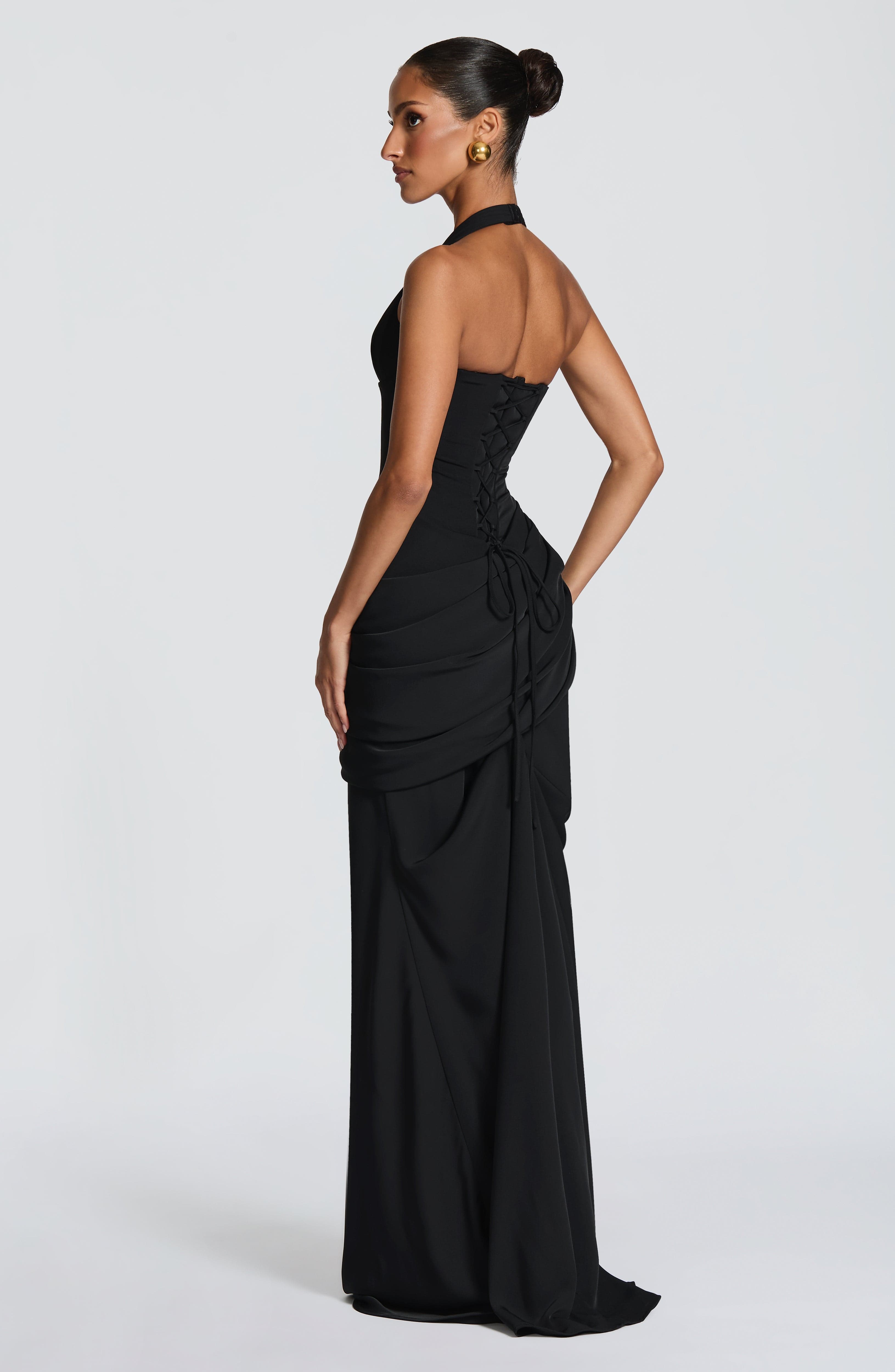 Siyah Nehemia Maxi Elbise
