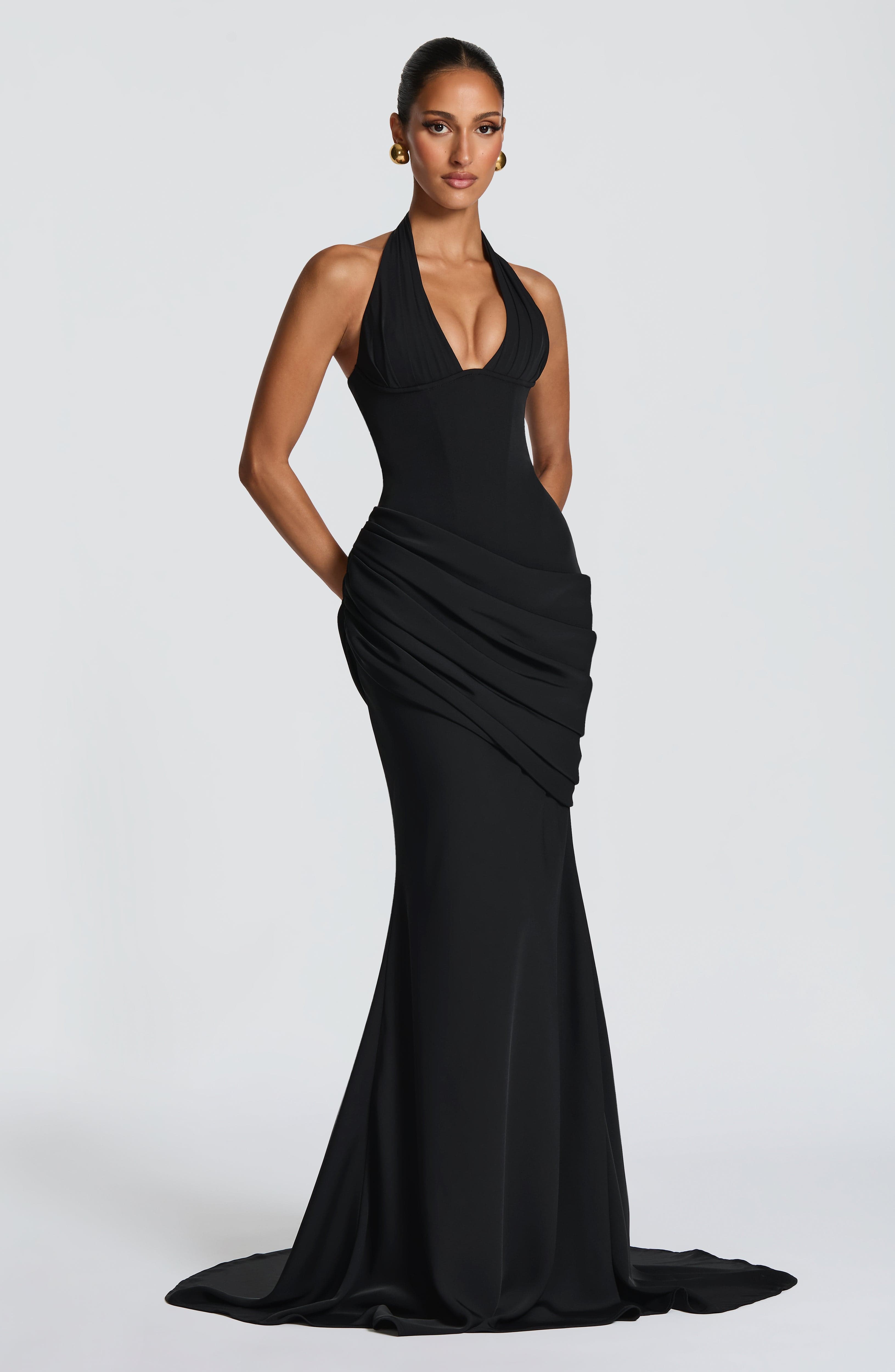 Siyah Nehemia Maxi Elbise
