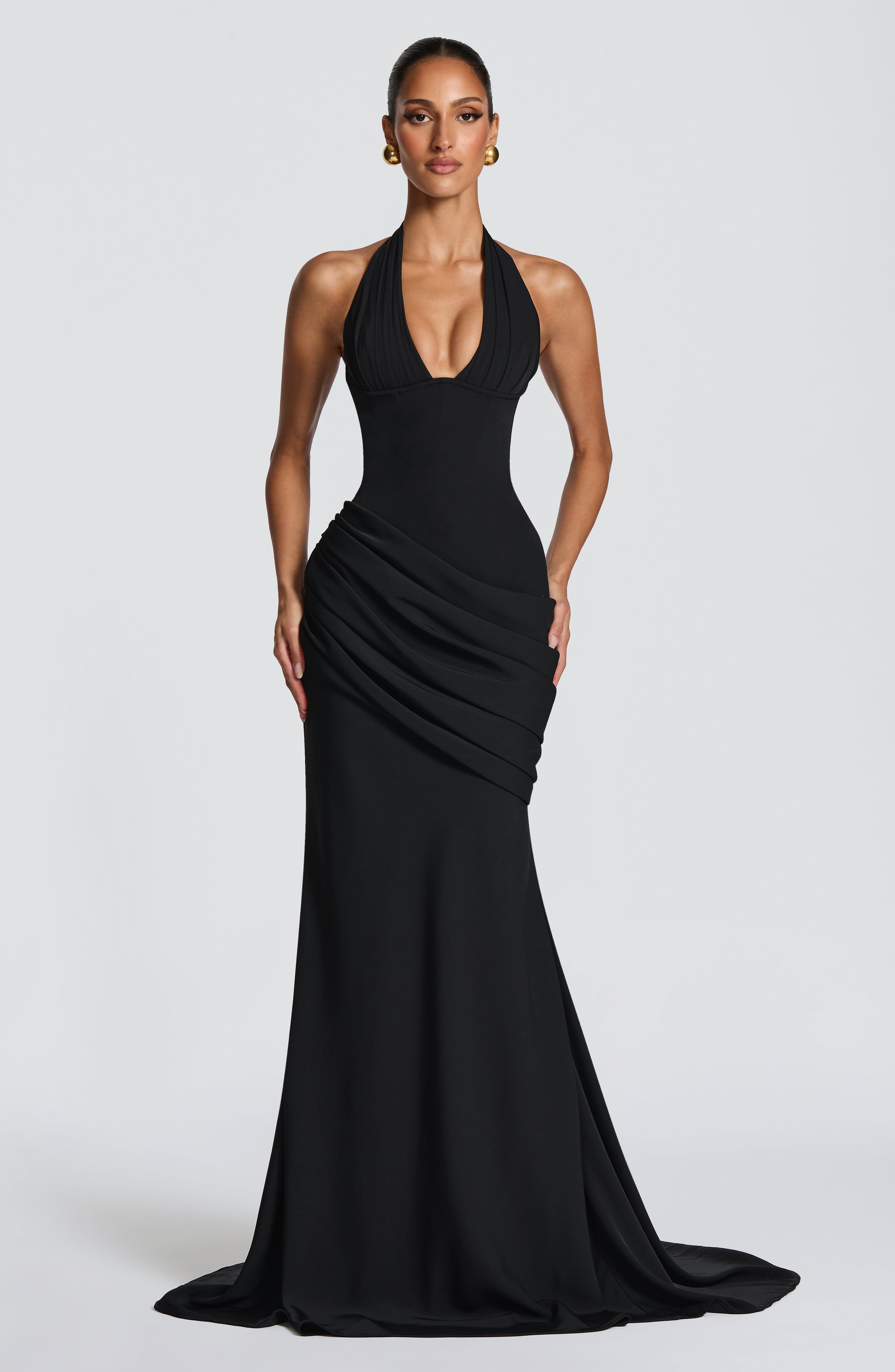 Siyah Nehemia Maxi Elbise