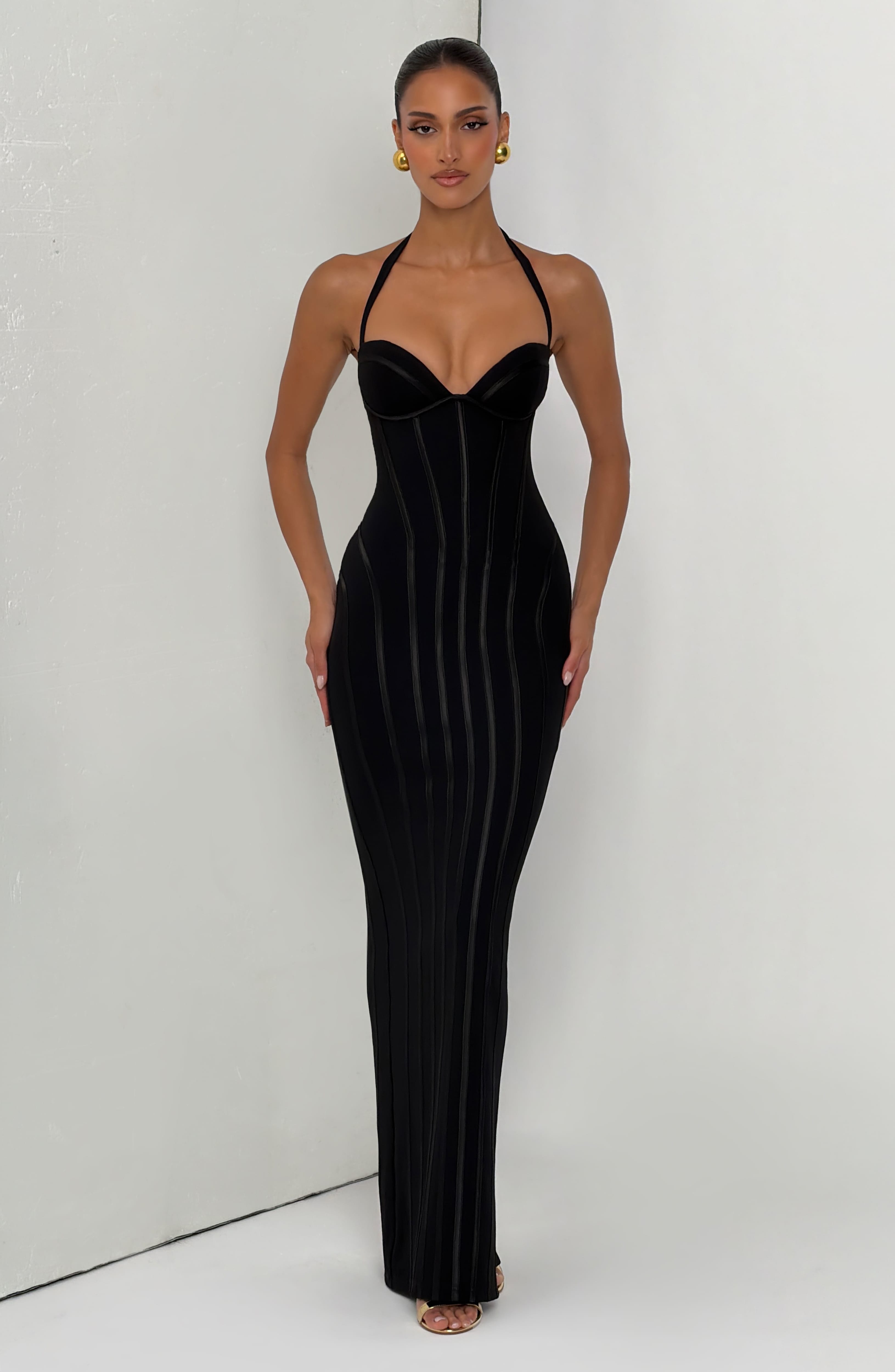 Siyah Nigella Maxi Elbise