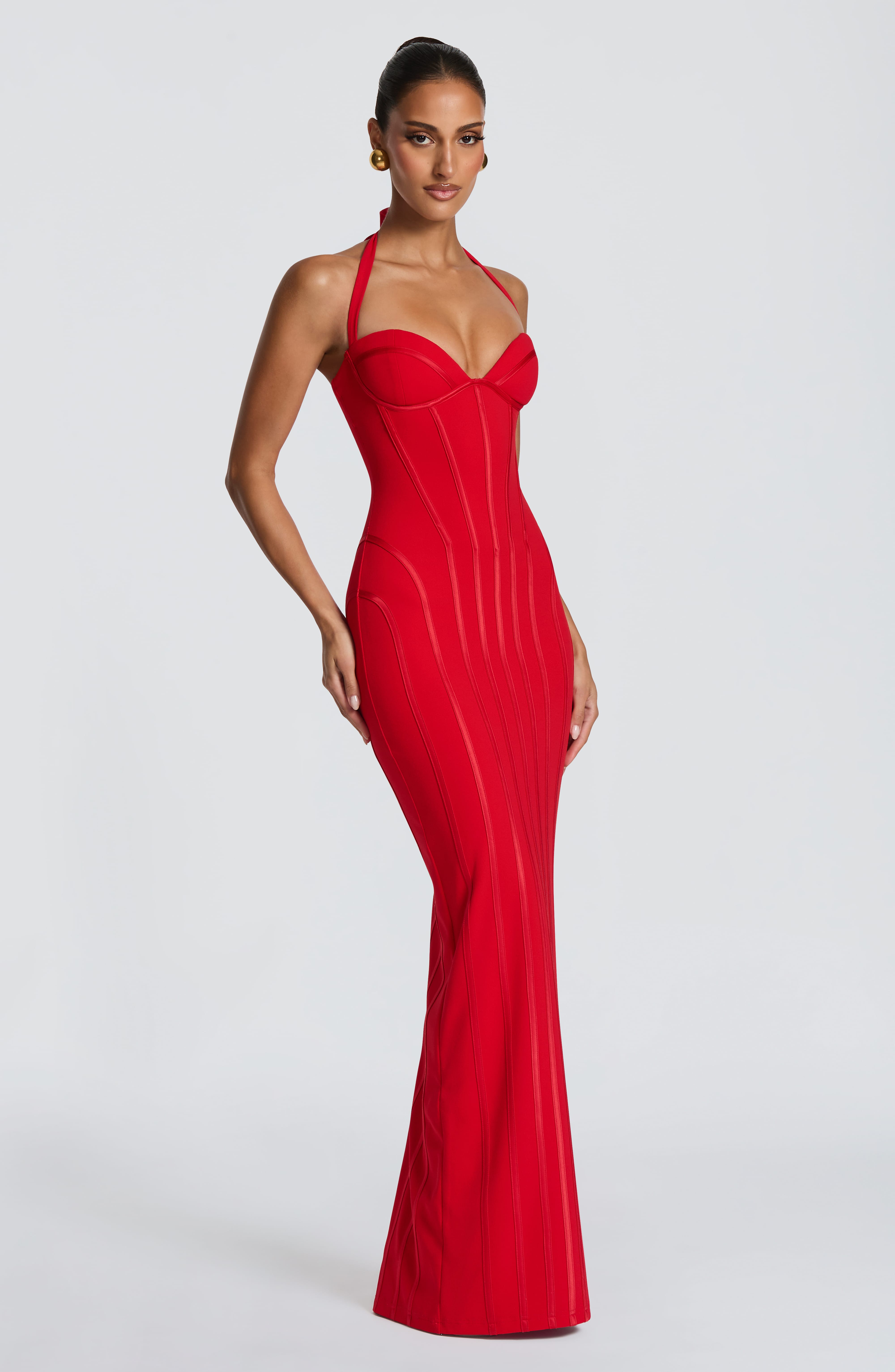 Kırmızı Nigella Maxi Elbise