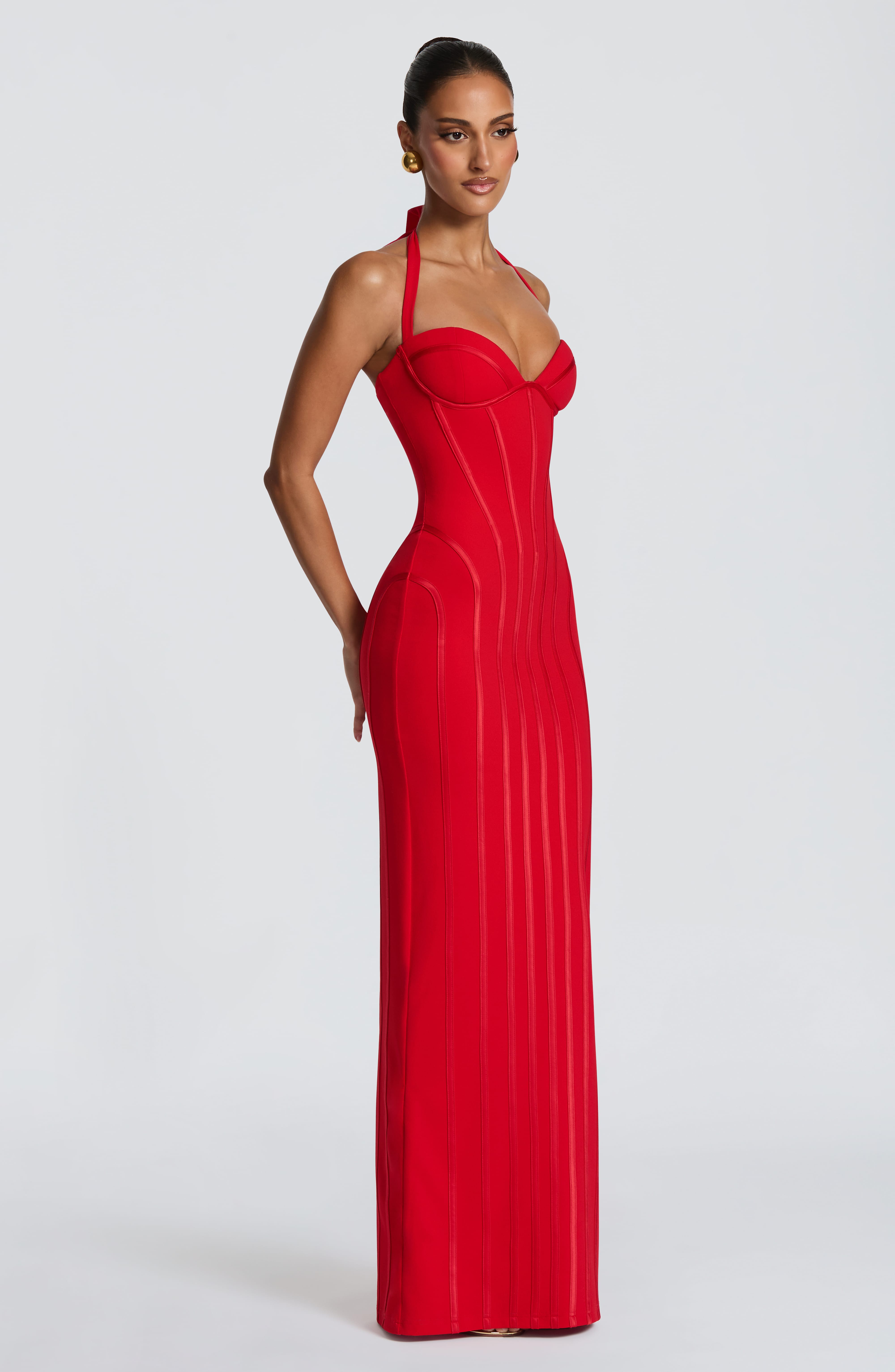 Kırmızı Nigella Maxi Elbise