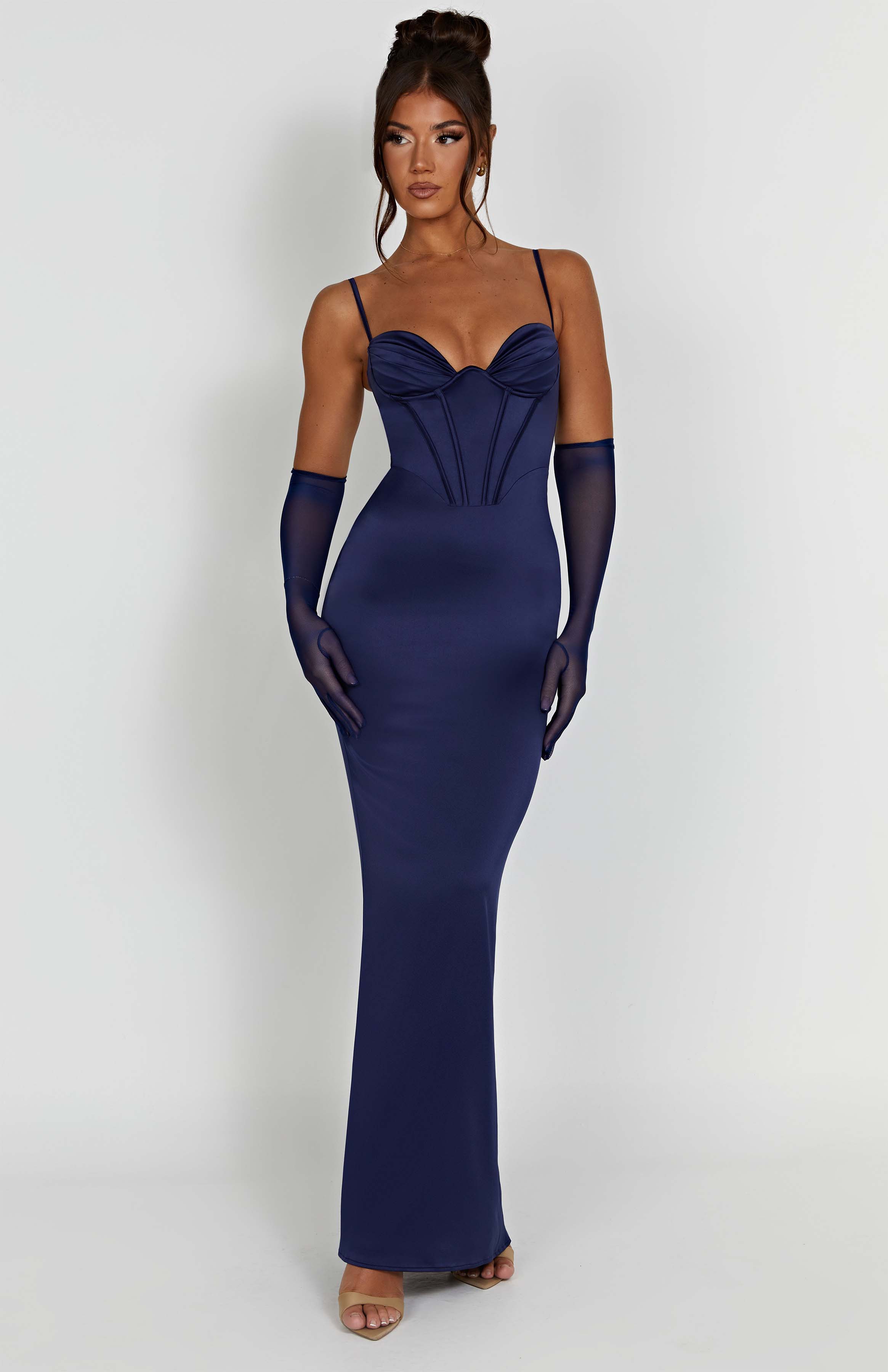 Onika Lacivert Maxi Elbise