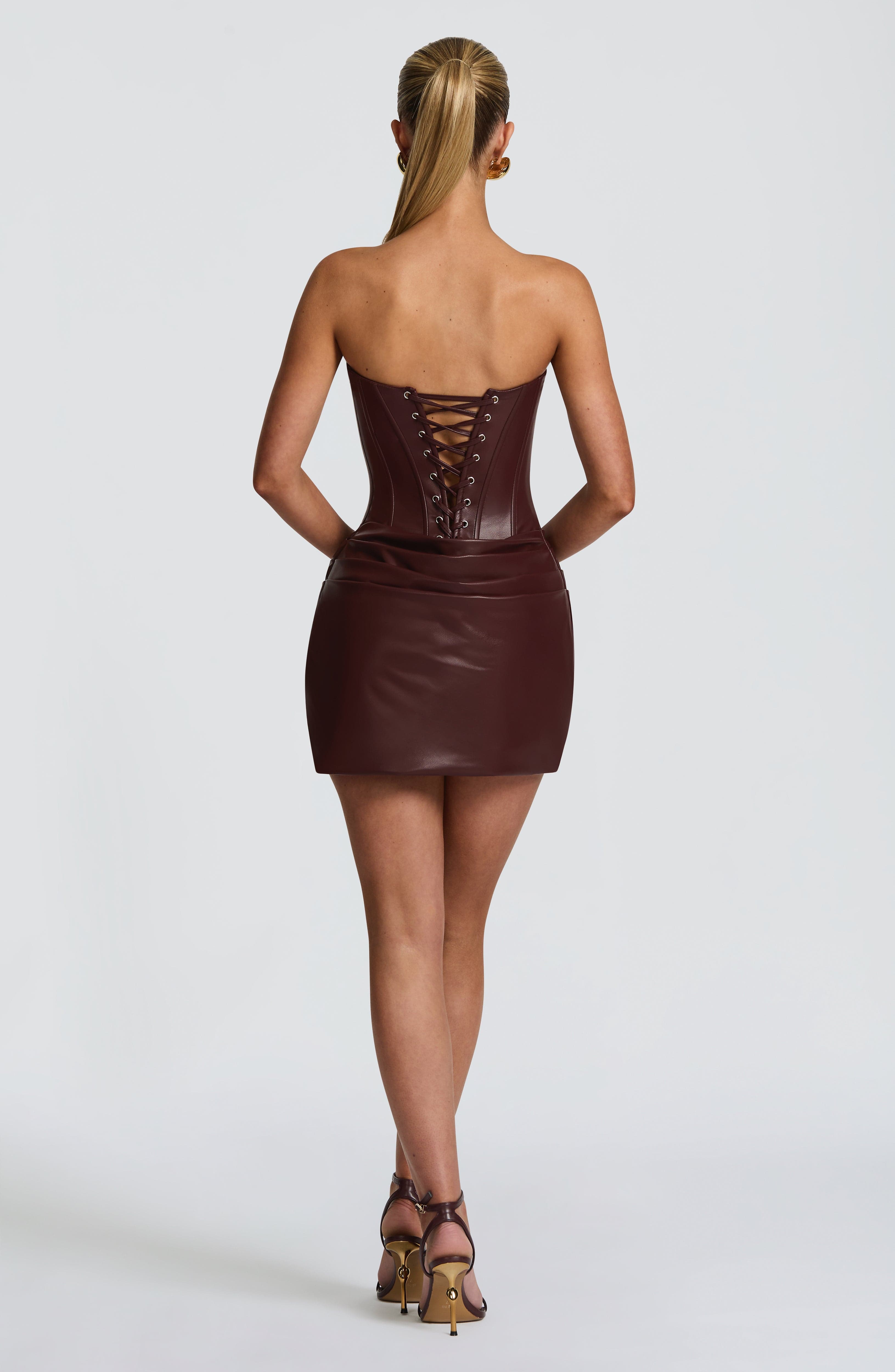 Palmer Mini Bordo Elbise