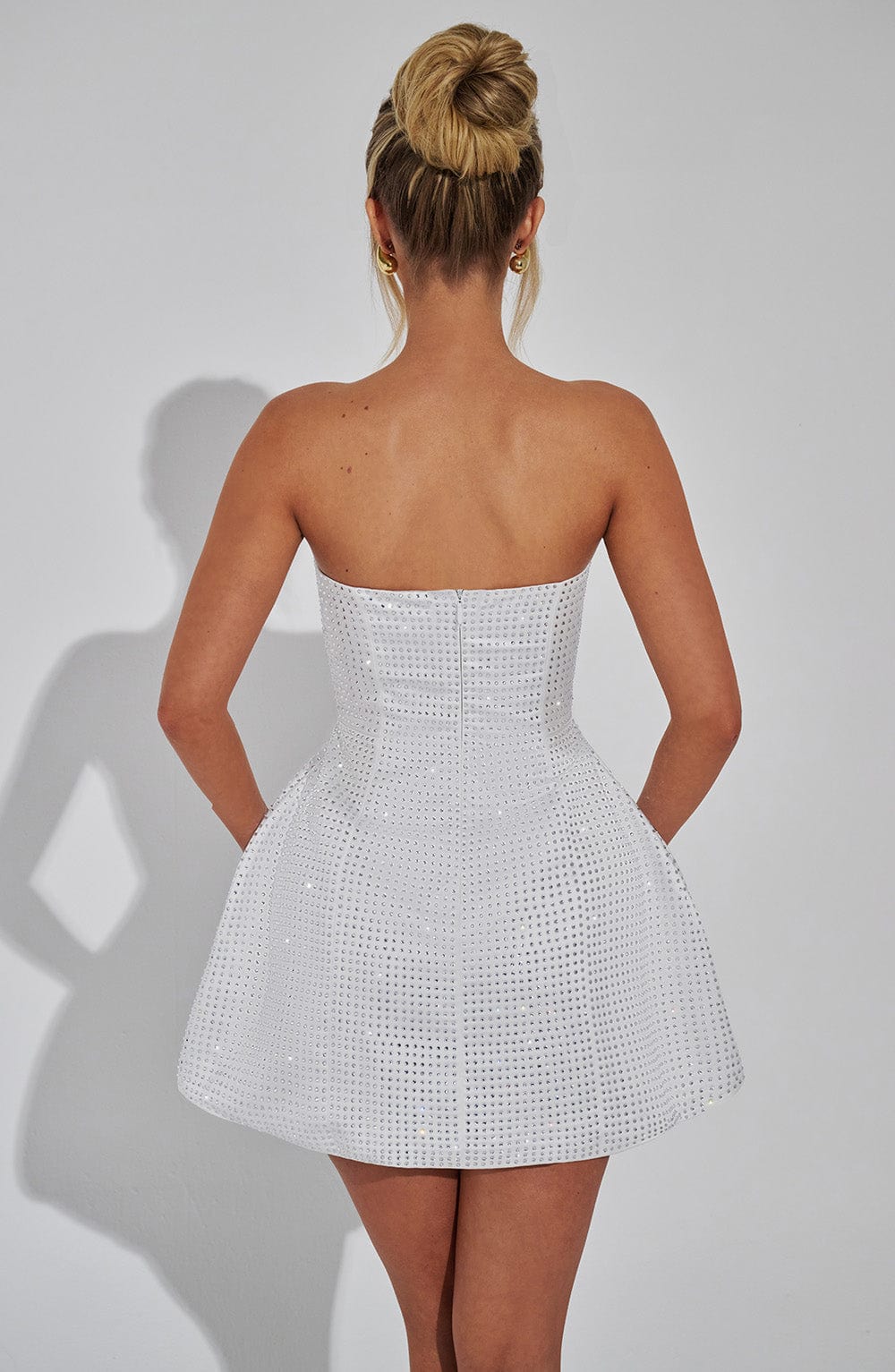 Paloma Mini Ekru Elbise