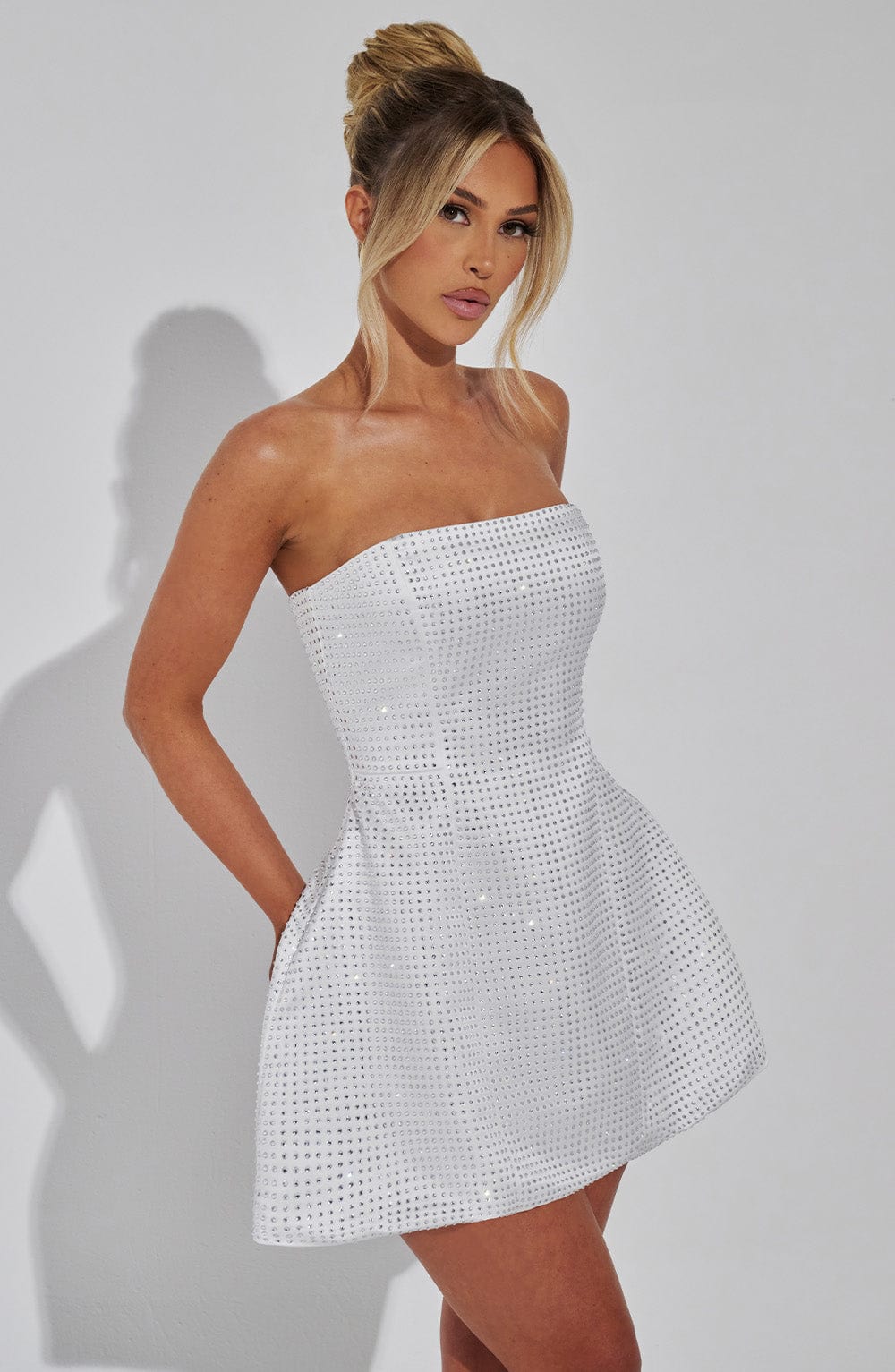 Paloma Mini Ekru Elbise
