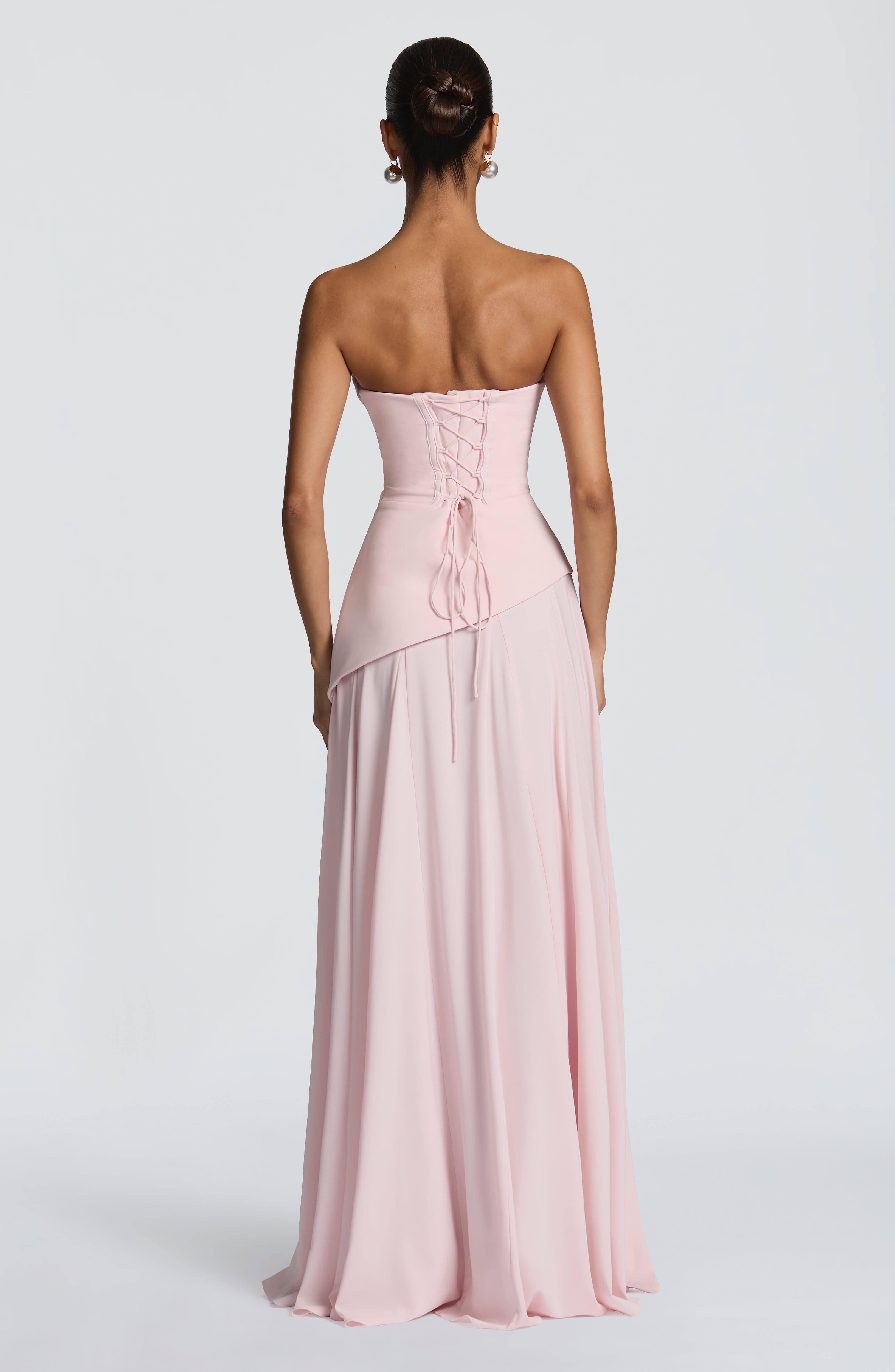 Patricia Maxi Elbise – Pudra Pembe