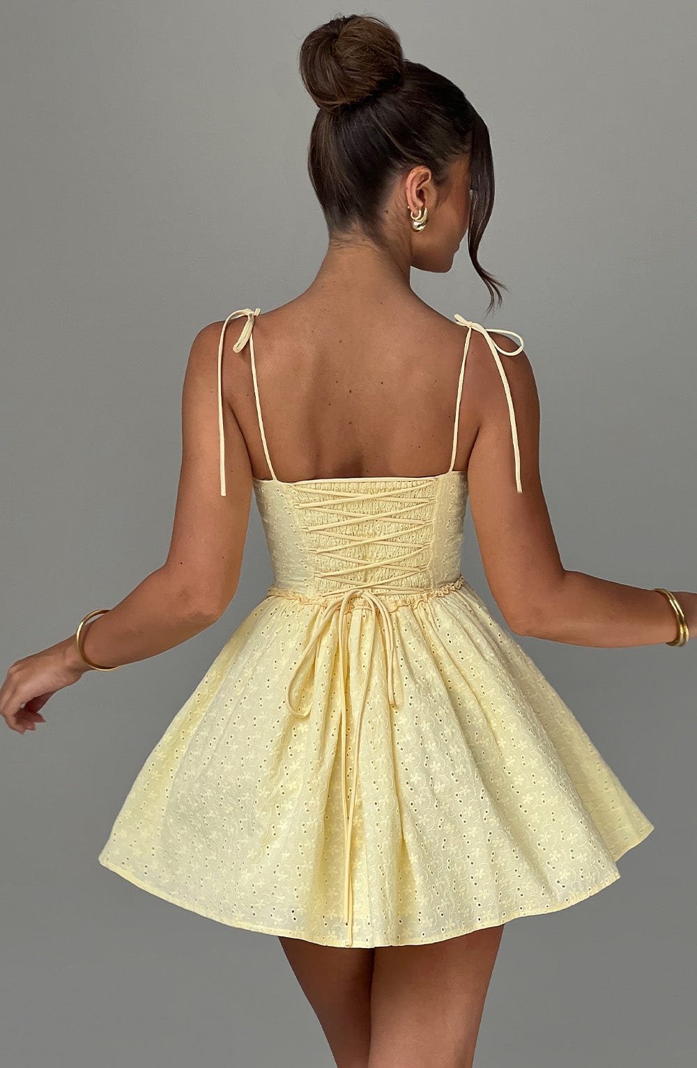 Phoebe Mini Limon Sarısı Elbise