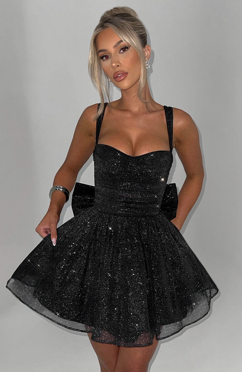 Polly Mini Siyah Elbise
