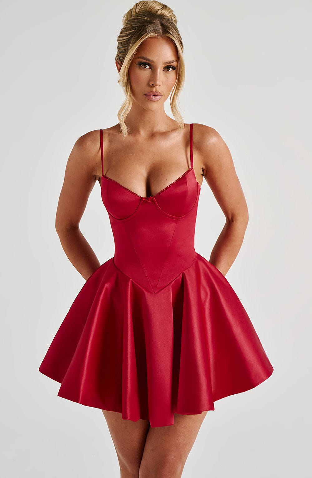 Kırmızı Poppy Mini Elbise