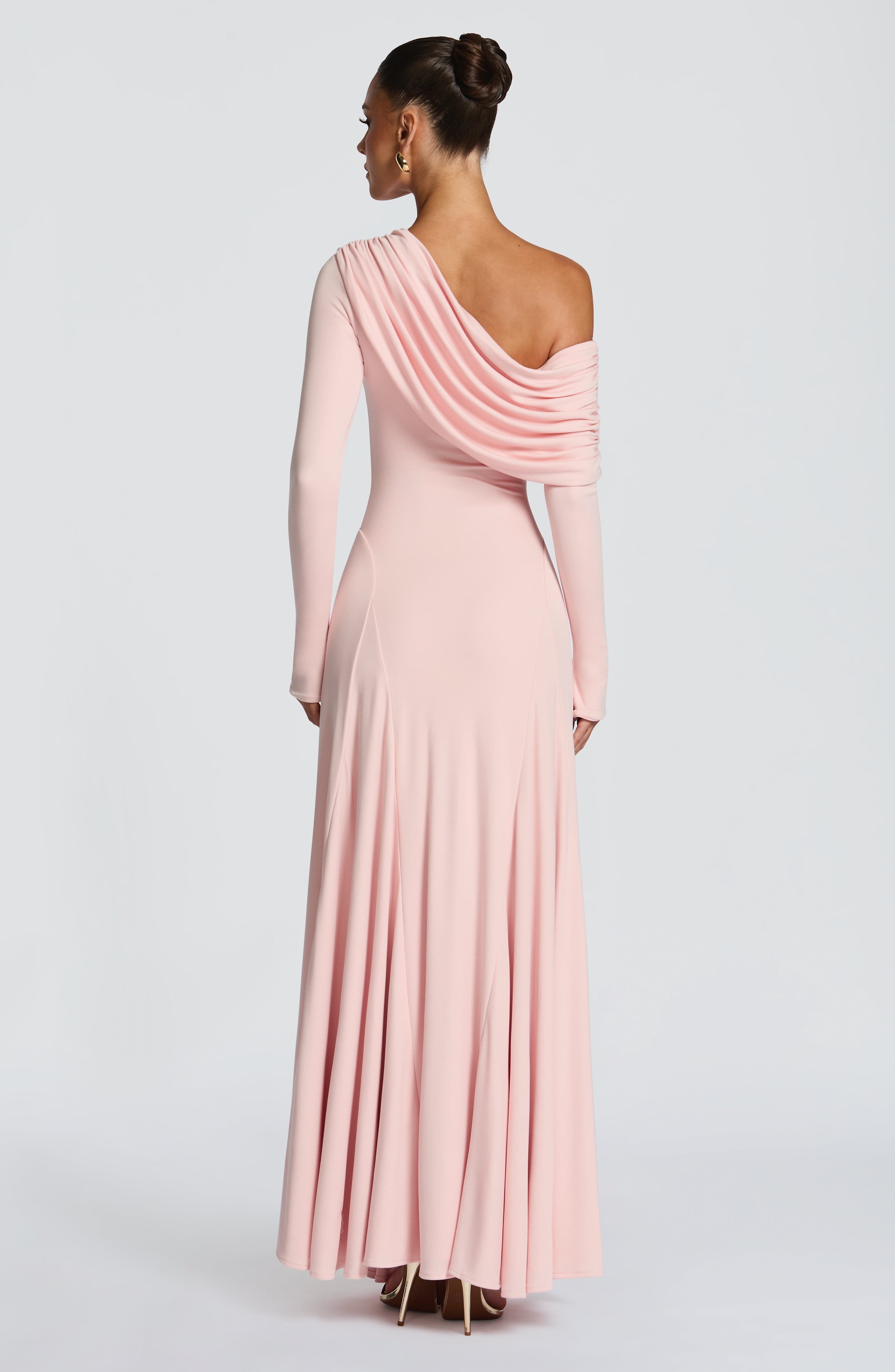 Rafaela Yumuşak Pembe Maxi Elbise