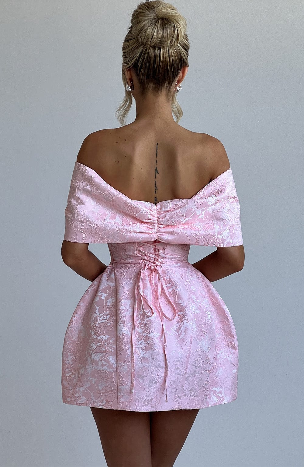 Raquel Mini Pembe Elbise