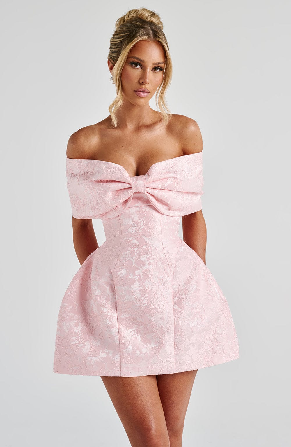 Raquel Mini Pembe Elbise