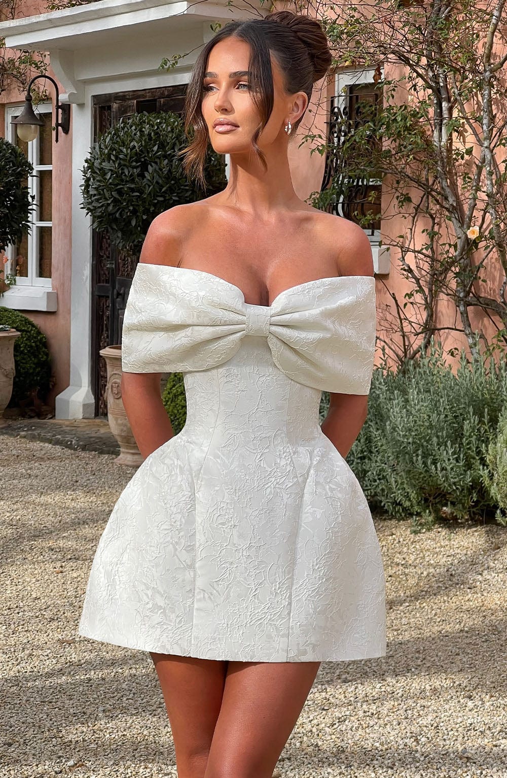 Raquel Mini Krem Elbise