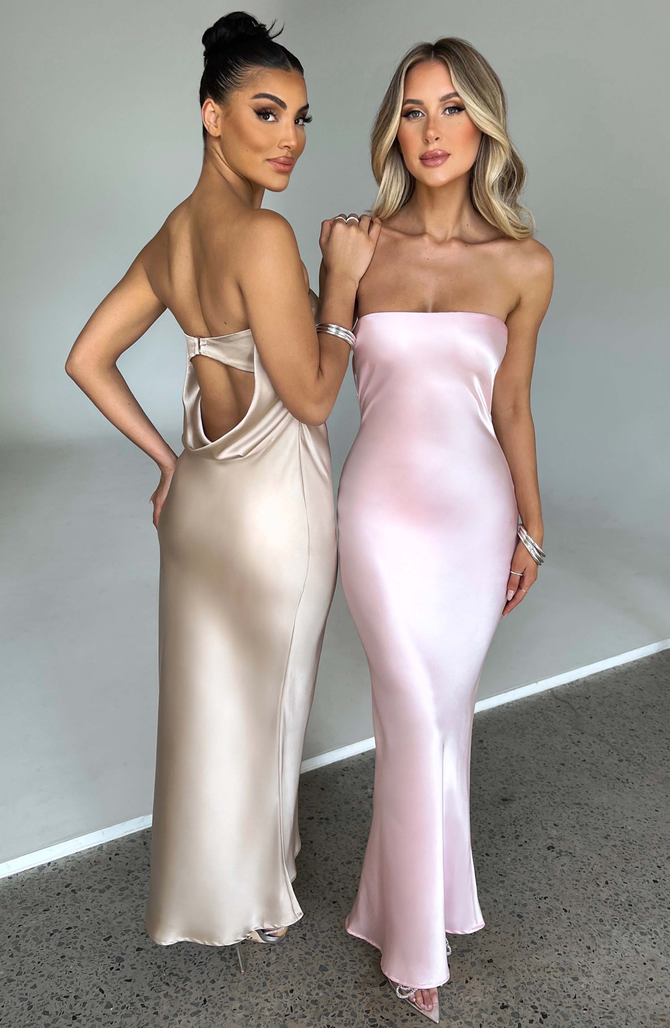 Rheanna Pembe Maxi Elbise