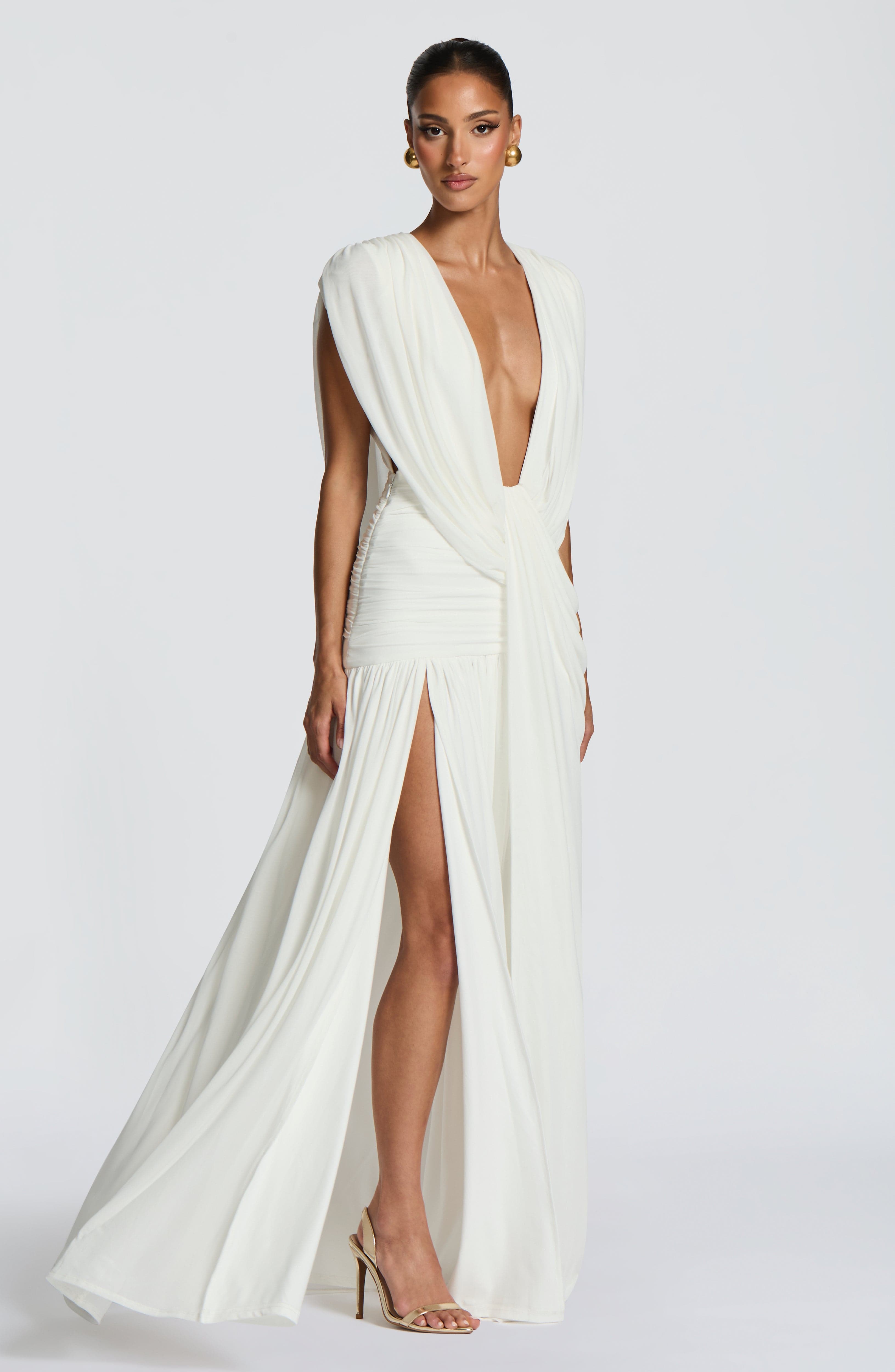 Romilly Ekru Maxi Elbise