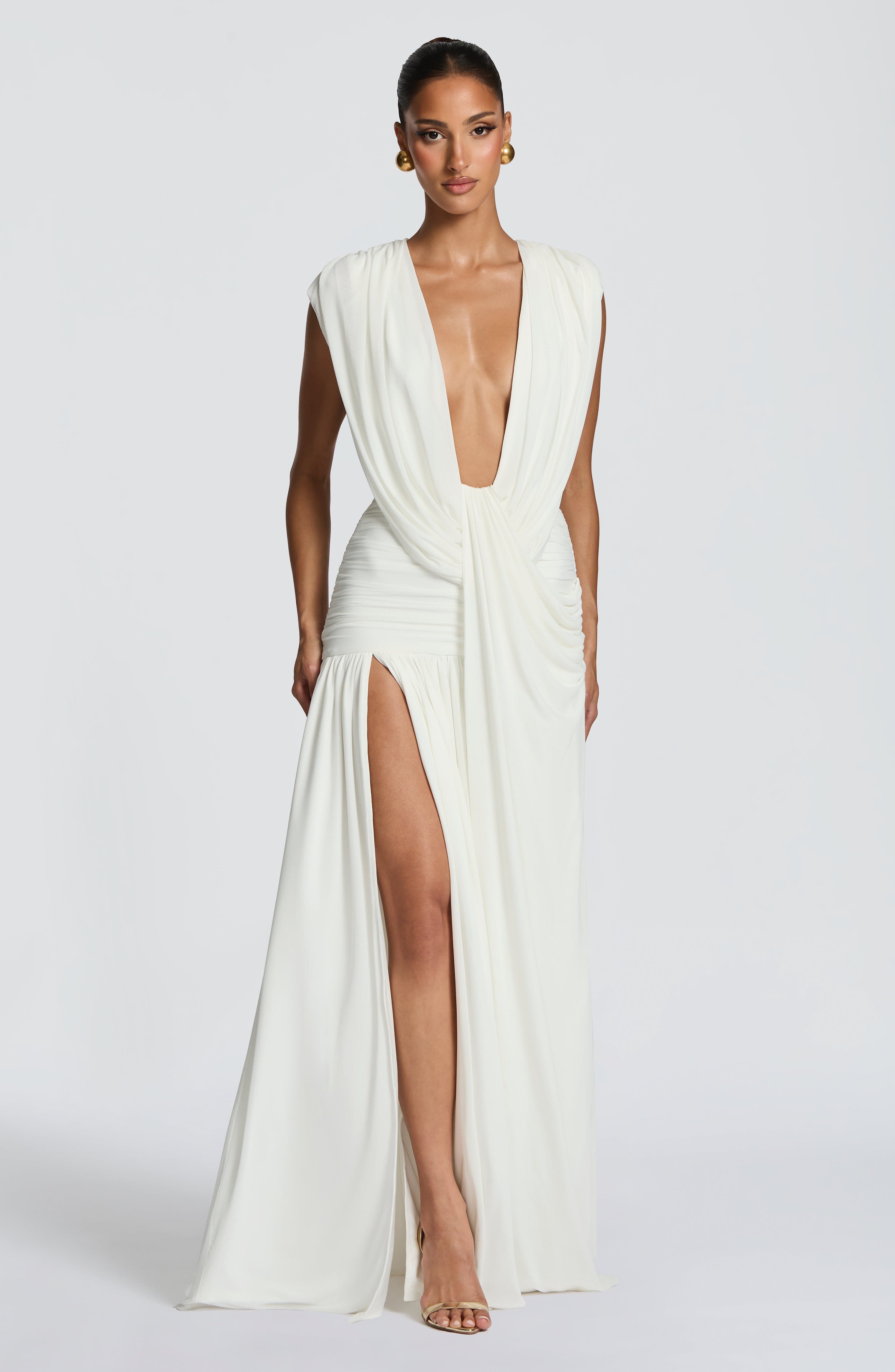 Romilly Ekru Maxi Elbise