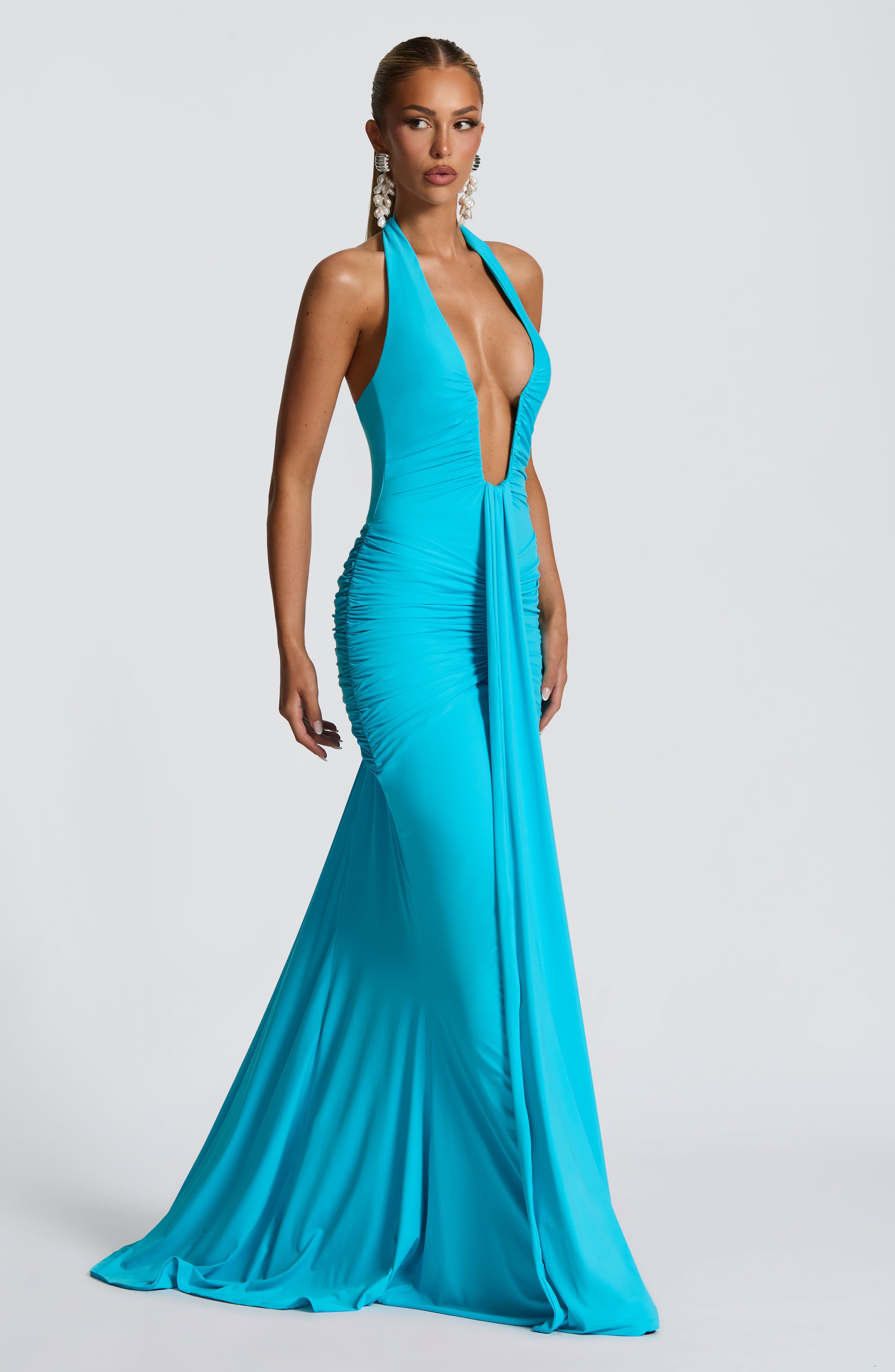 Rosetta Aqua Maxi Elbise