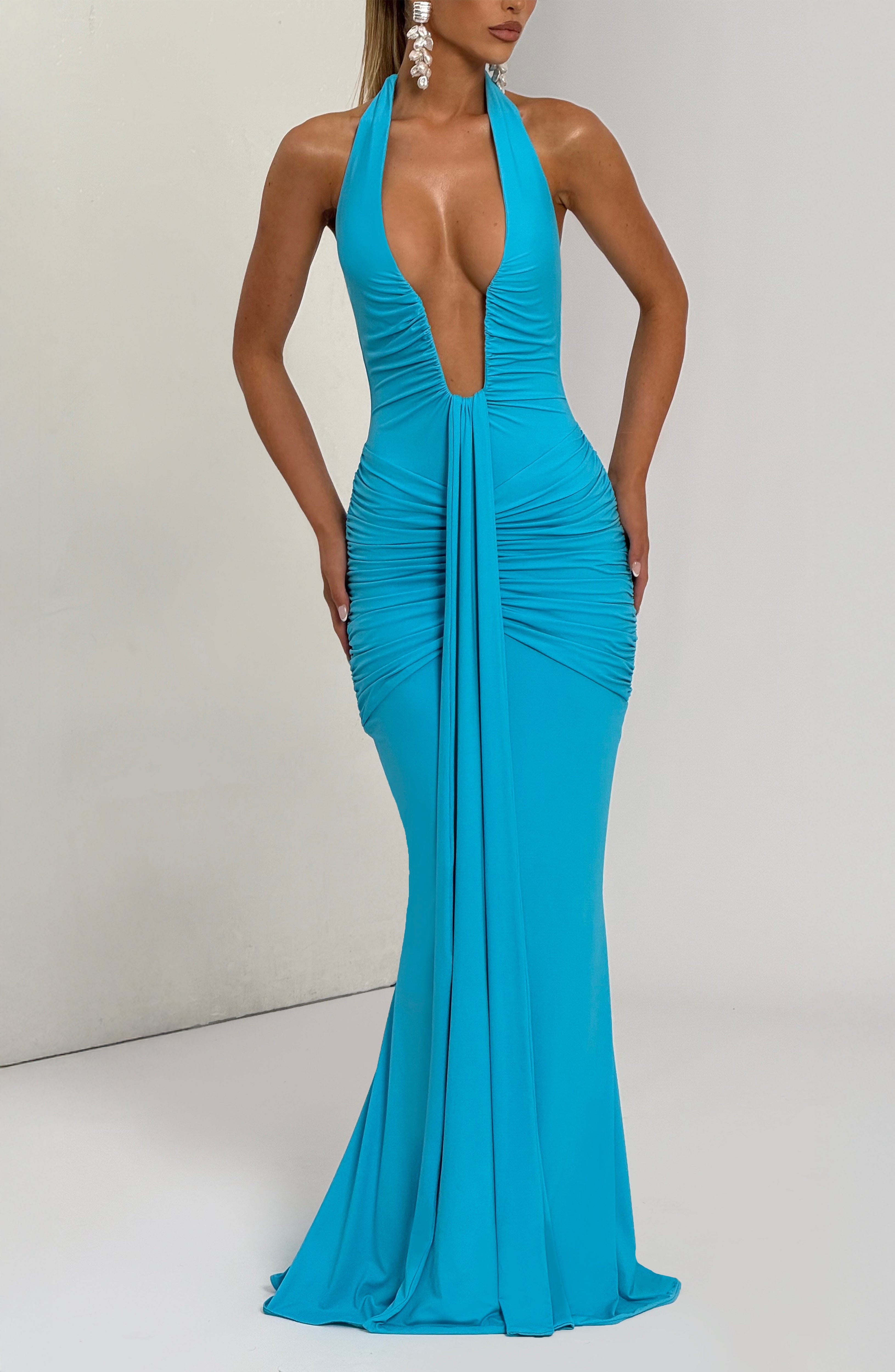 Rosetta Aqua Maxi Elbise