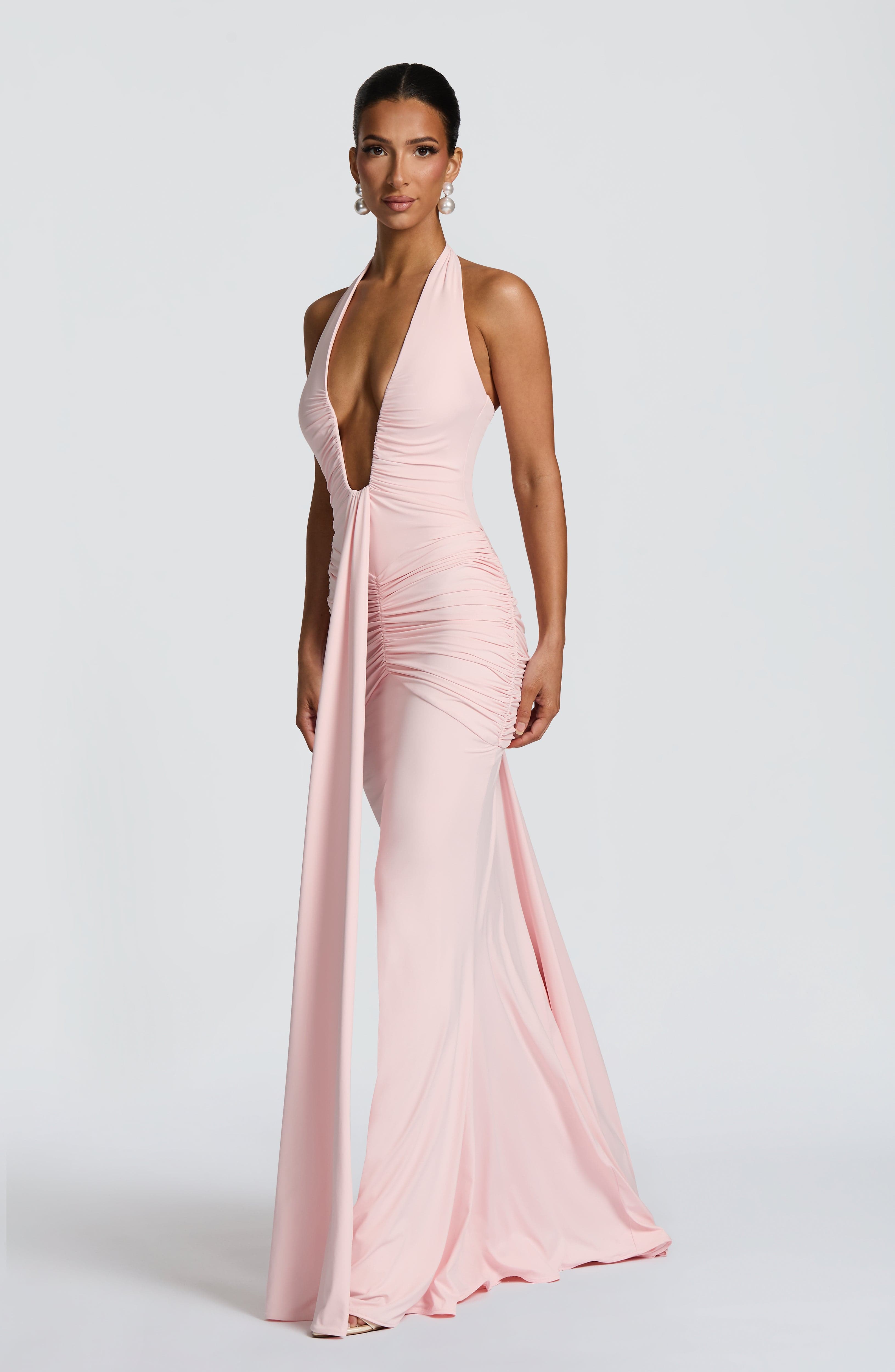 Rosetta Pembe Maxi Elbise