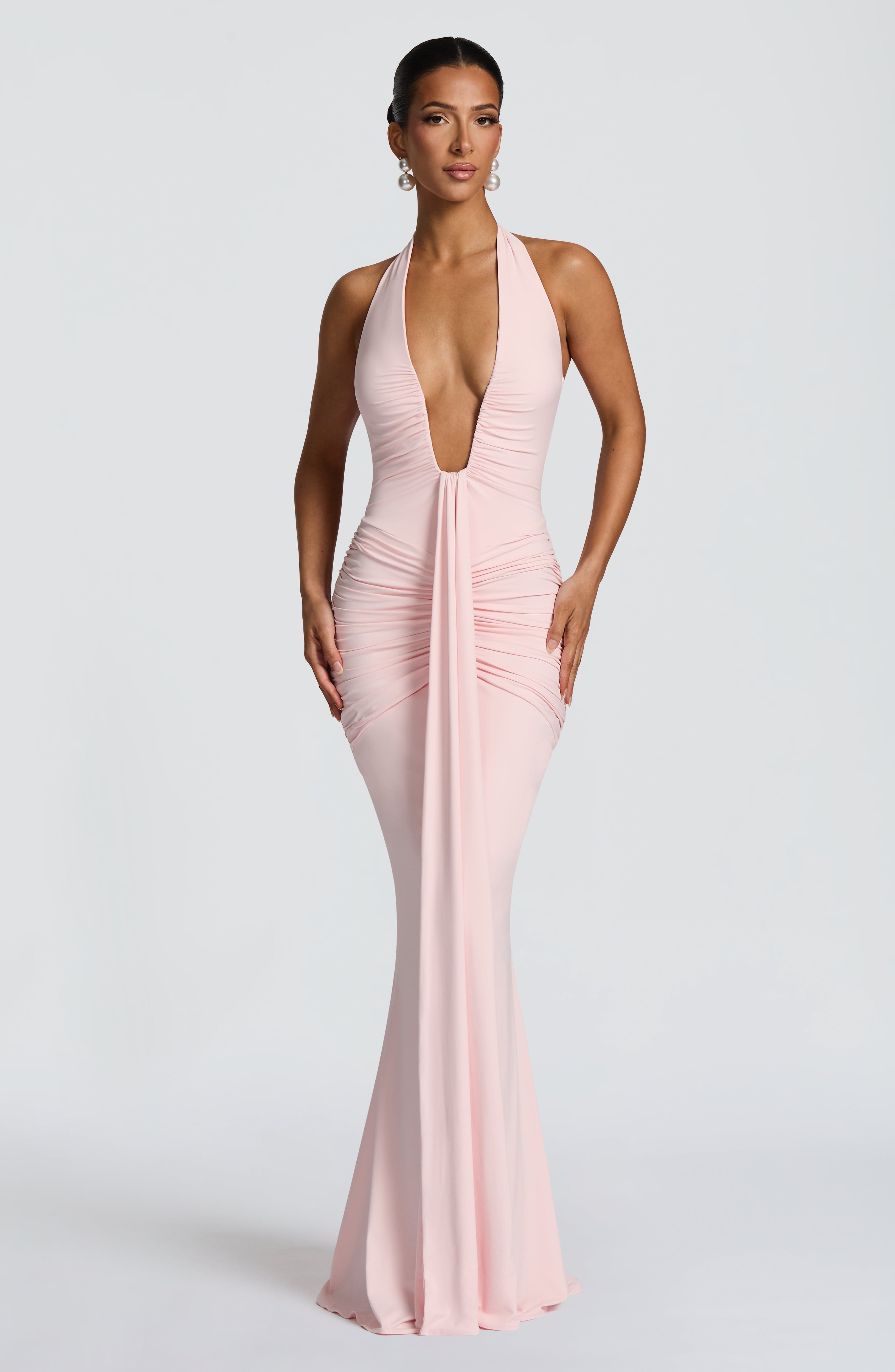 Rosetta Pembe Maxi Elbise