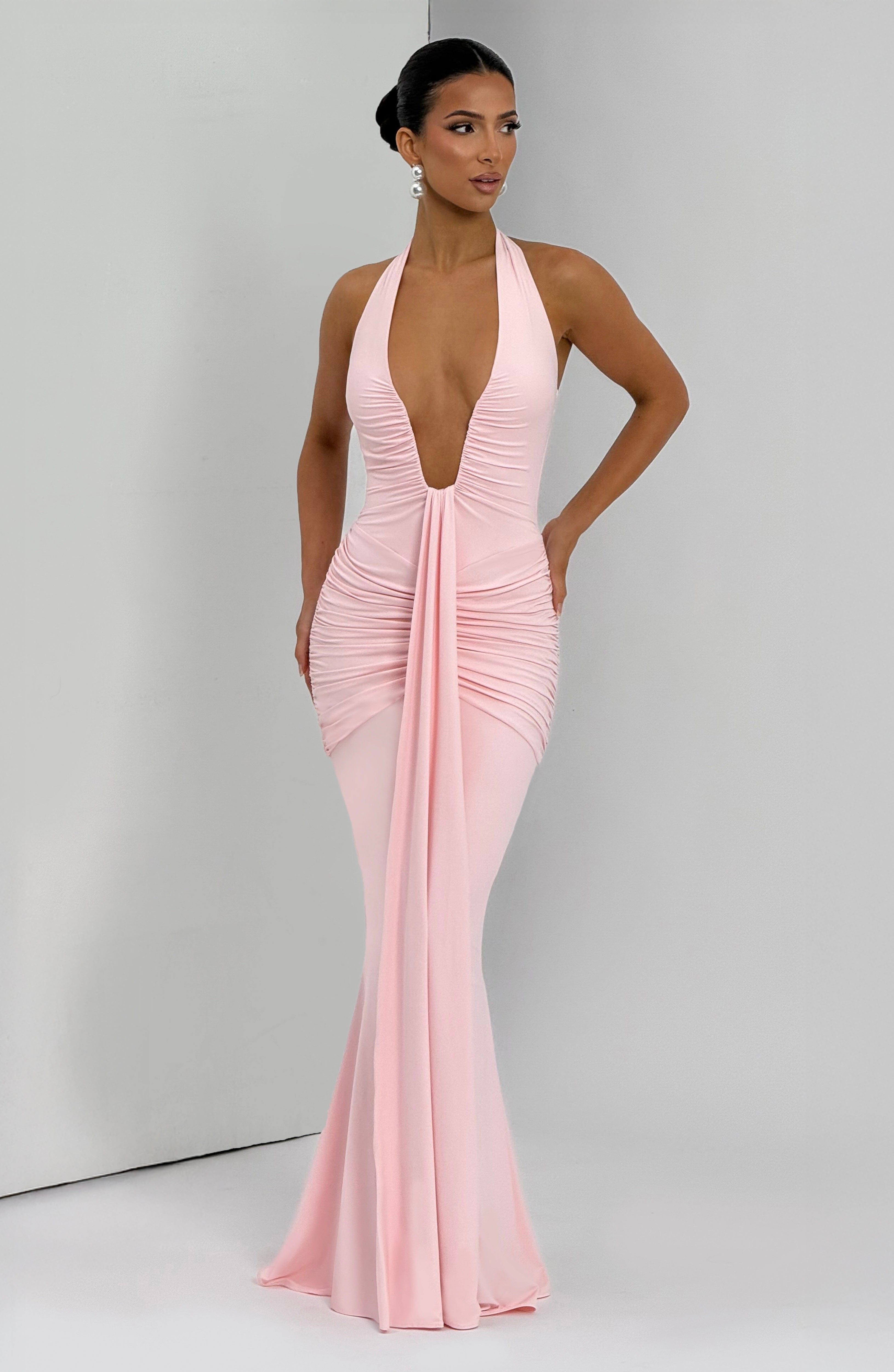 Rosetta Pembe Maxi Elbise