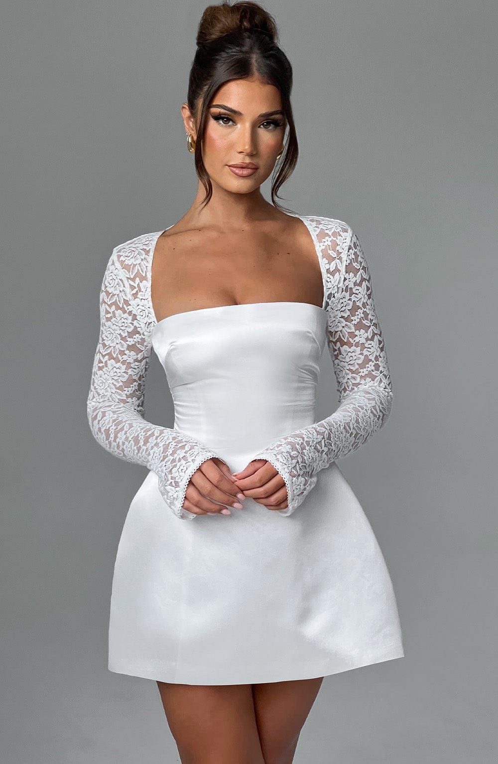 Sadie Mini Krem Elbise