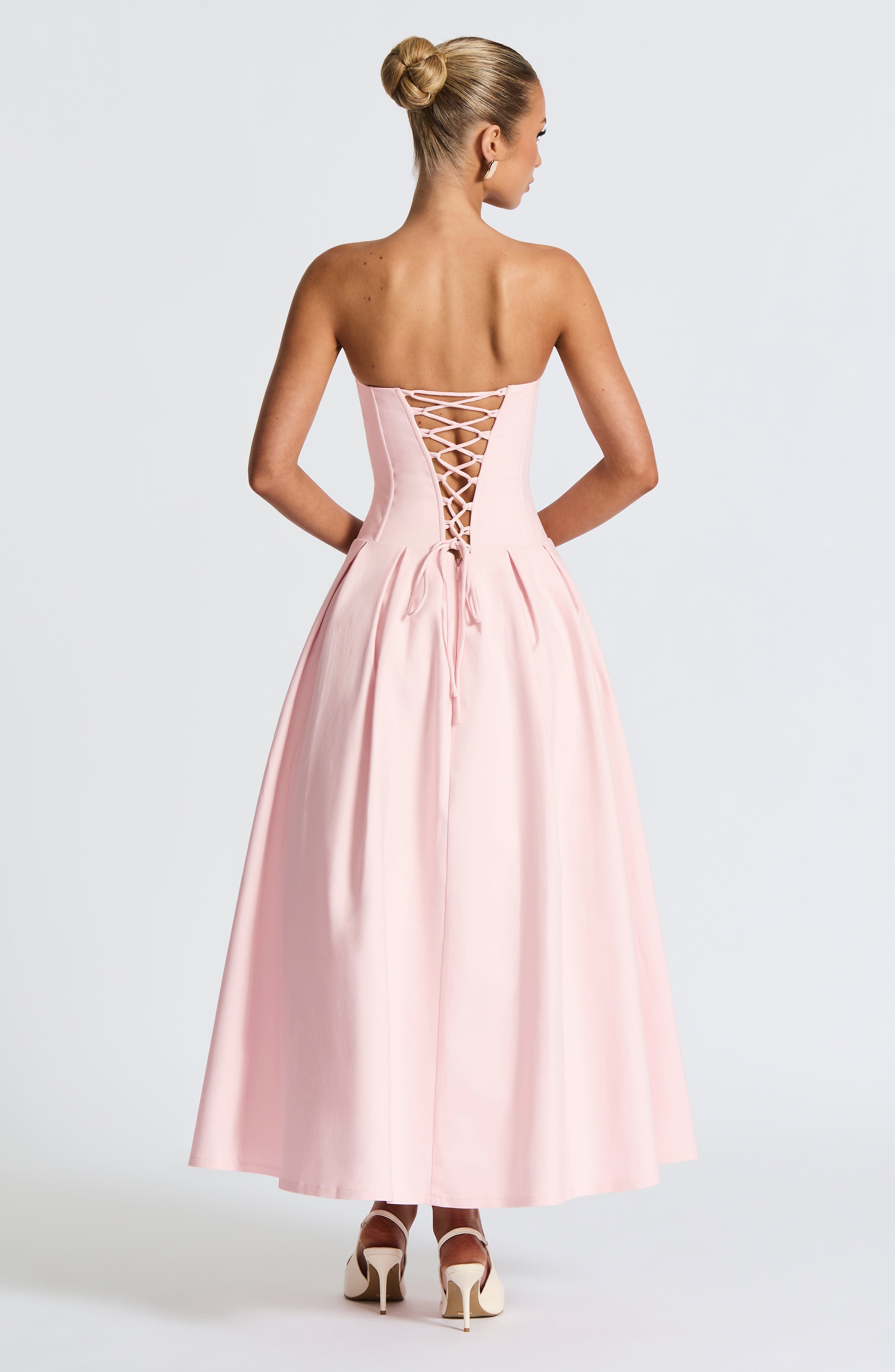 Pembe Midi Elbise