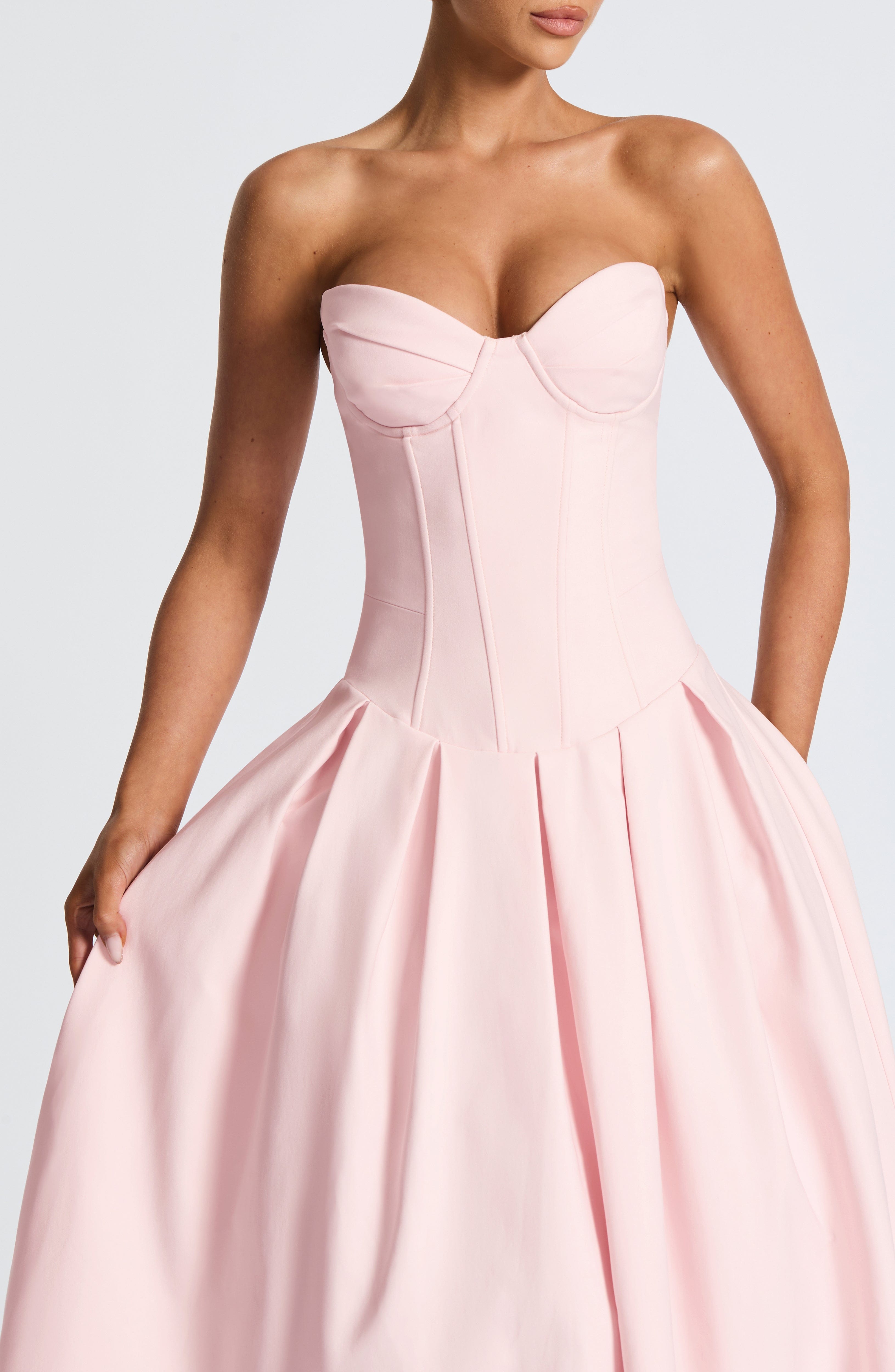 Pembe Midi Elbise