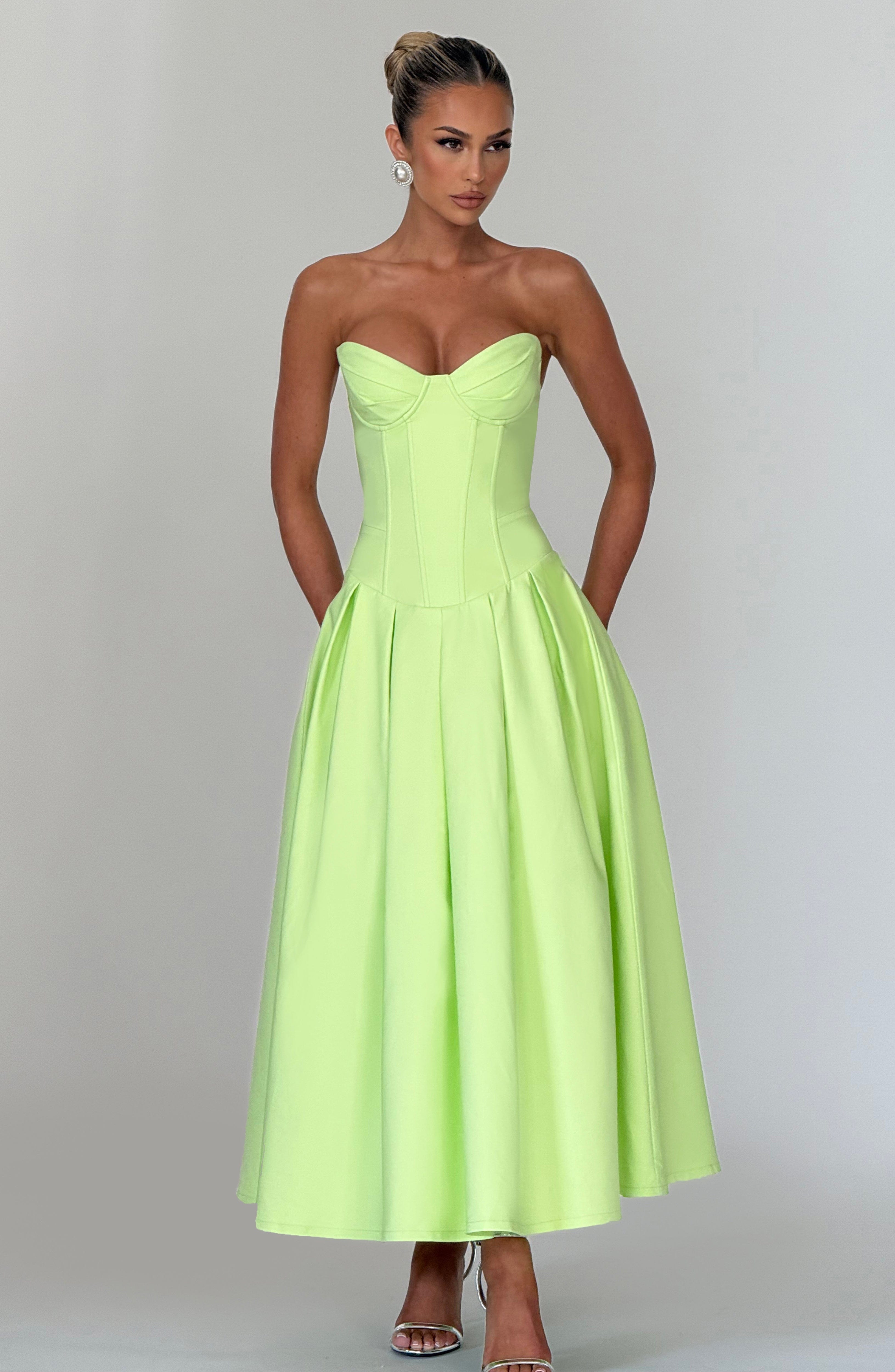 Yazlık Limon Midi Elbise