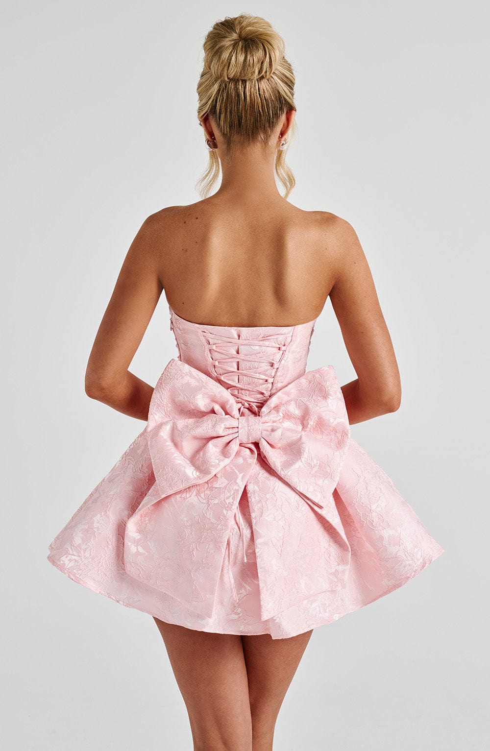 Salome Mini Pembe Elbise